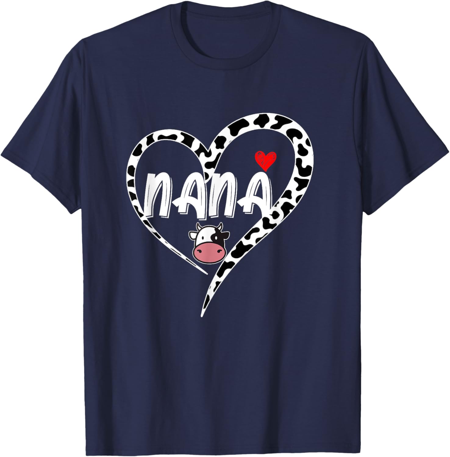 Nana Cow Print Heart T-Shirt Perfect for Mother's Day Gifts - 10