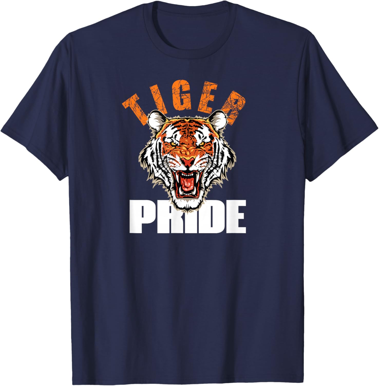 Retro Tiger Pride Vintage Mascot T-Shirt for School Sports Teams - 19