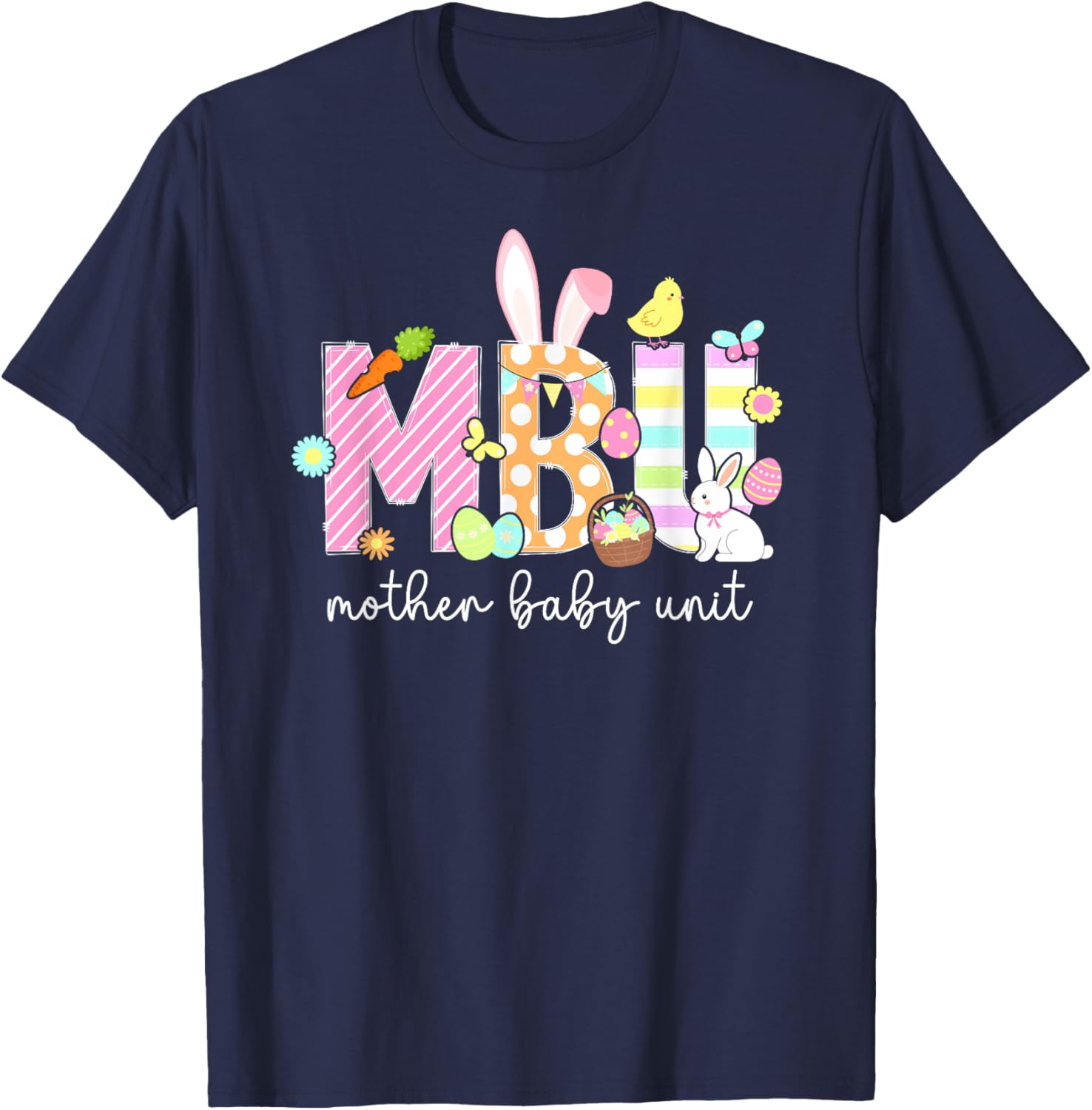 Easter Bunny T-Shirt for Nurses - Cute Mother Baby Unit Design - 19