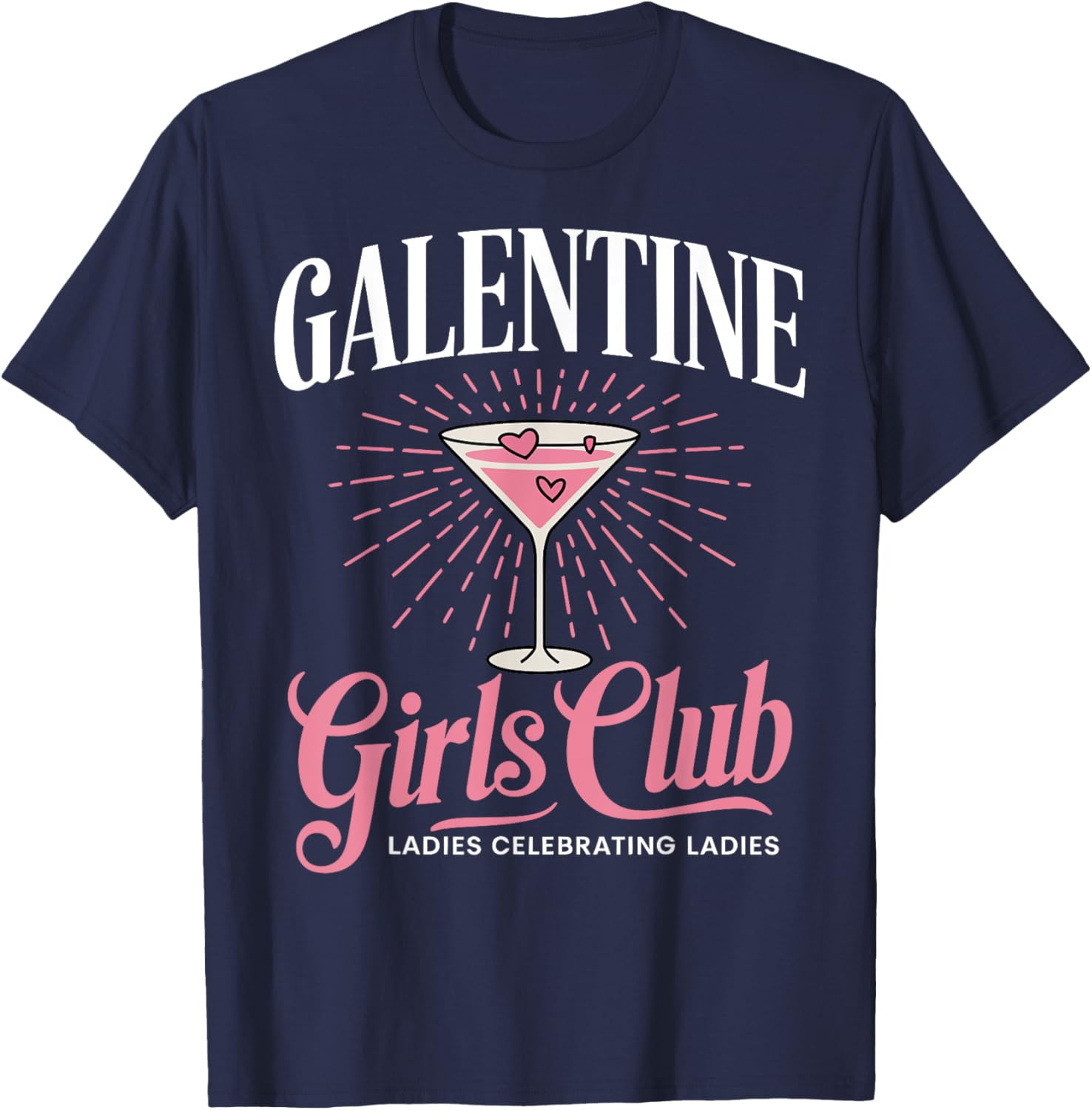 Celebrate Galentine's Day Women's Black T-Shirt - Short Sleeve & Unique Design - 11