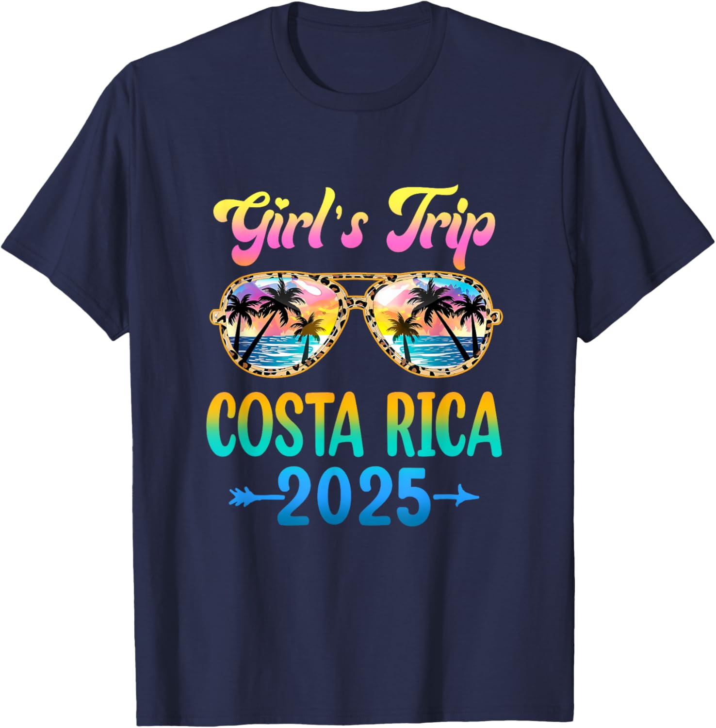 Girls Trip Costa Rica 2025 Summer Vacation Sunglasses T-Shirt - 6