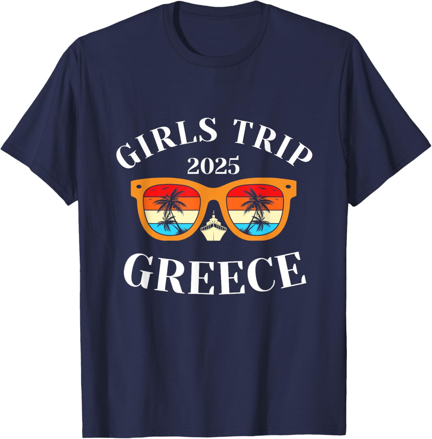 Girls Trip 2025 Greece Vacation T-Shirt for Fun Travel Adventures - 7