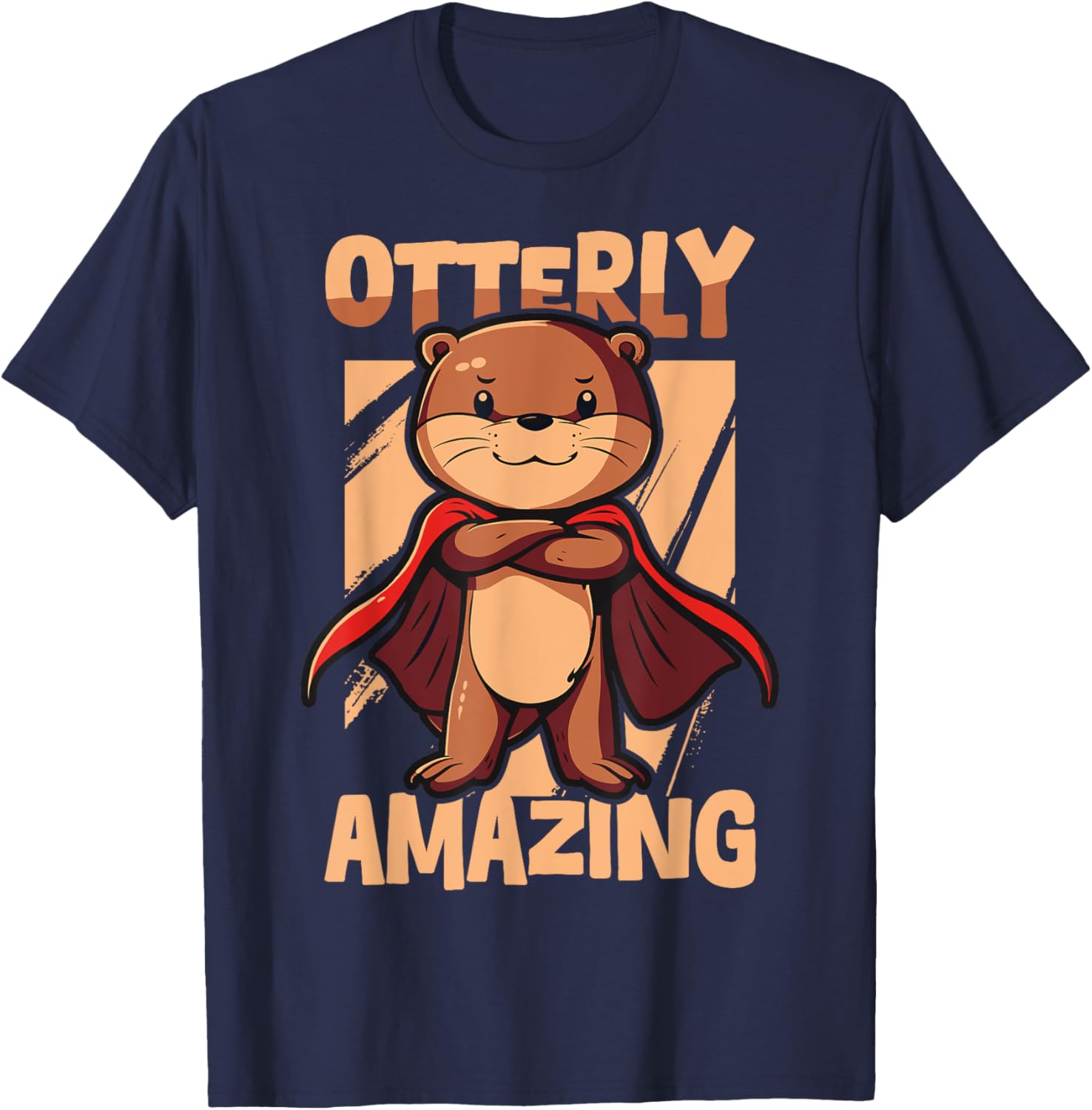 Otterly Amazing Superhero Cape T-Shirt for Kids - Perfect Gift for Otter Lovers - 7