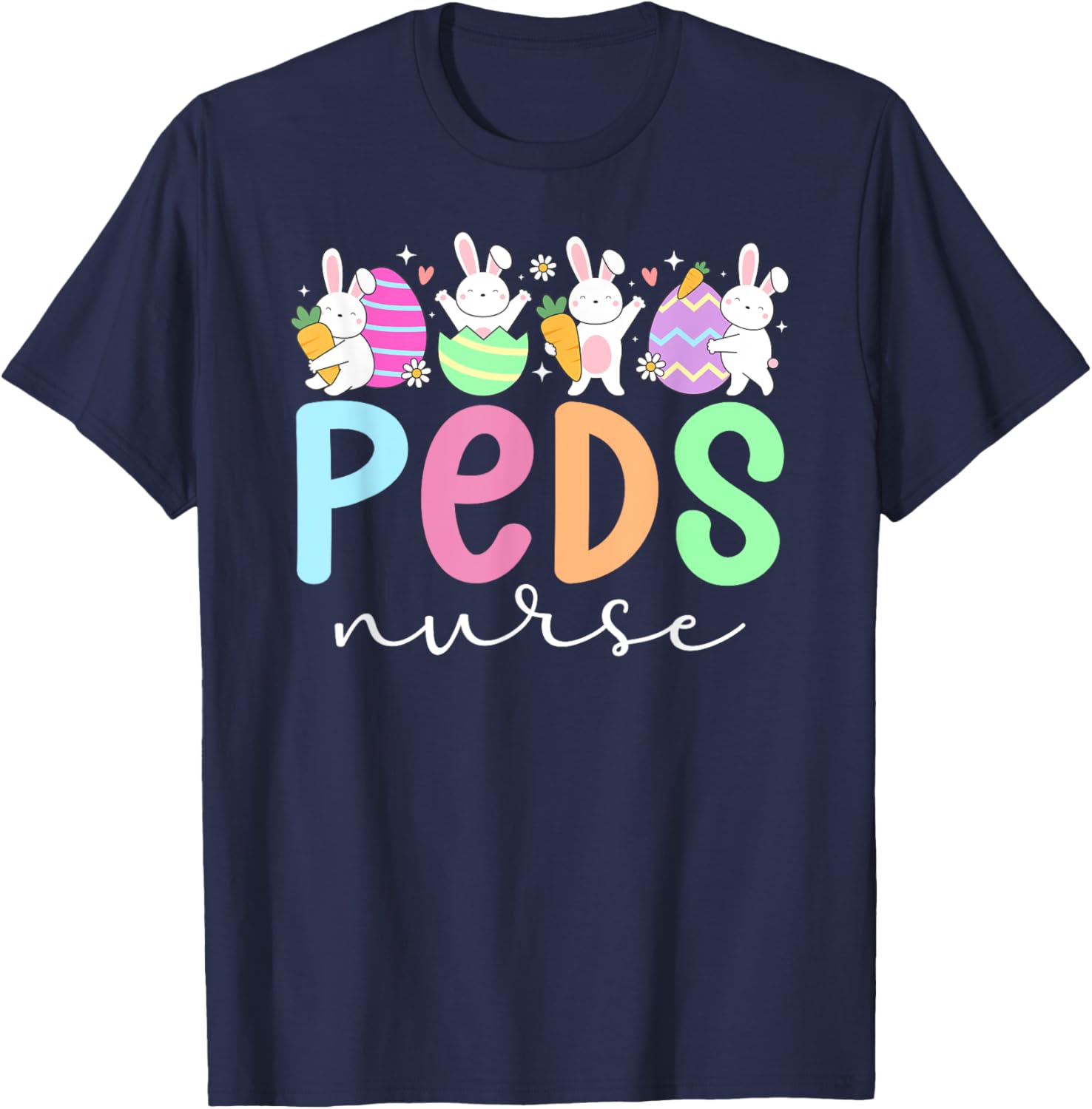 Pediatric Nurse Easter Bunny T-Shirt for Fun Easter Celebrations - 3