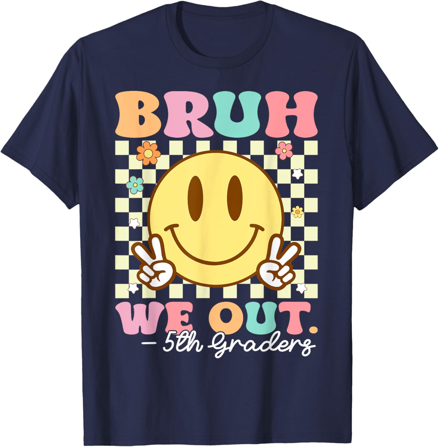 Bruh We Out Class of 2025 5th Grade Graduation T-Shirt for Kids - 21