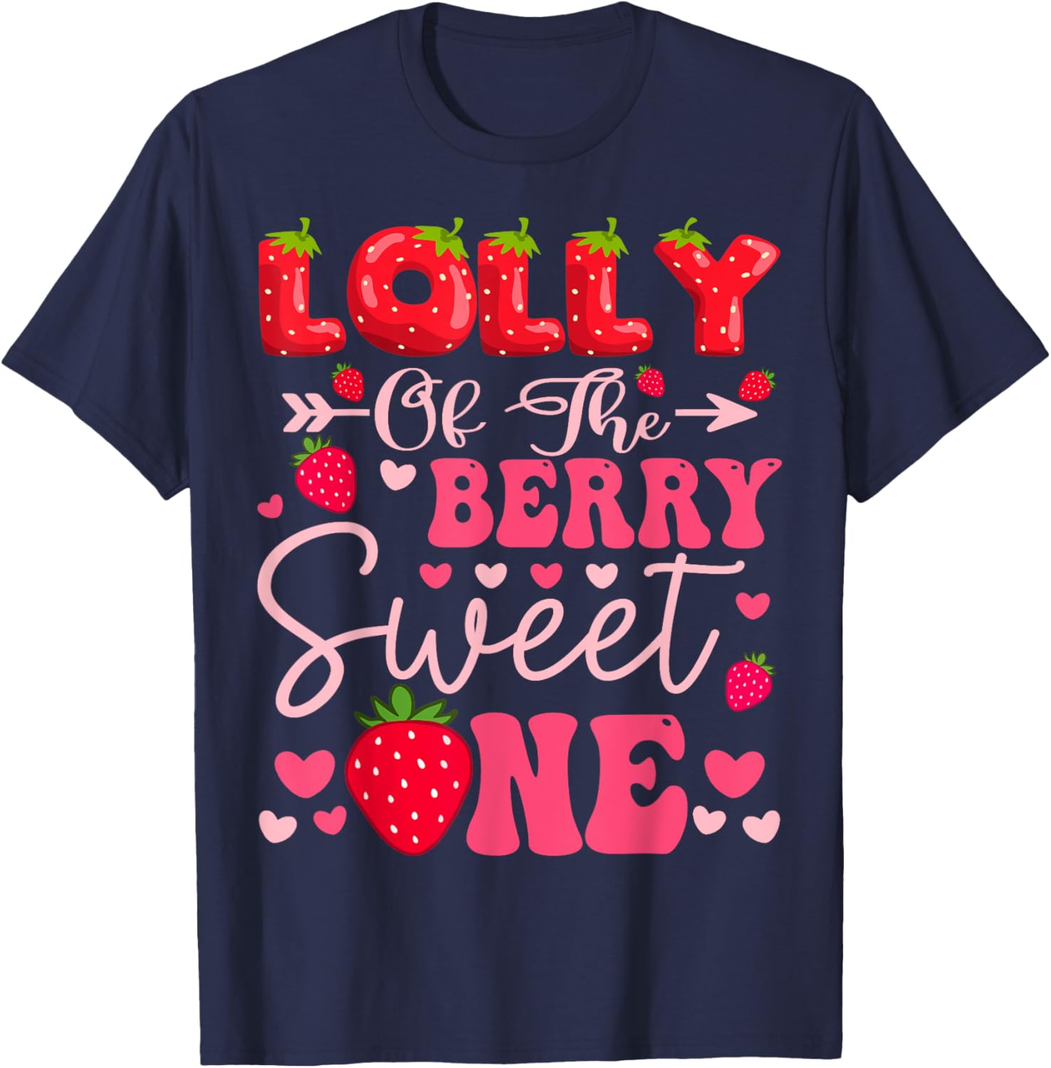 Sweet One Strawberry 1st Birthday Girl T-Shirt for Cute Celebrations - 7