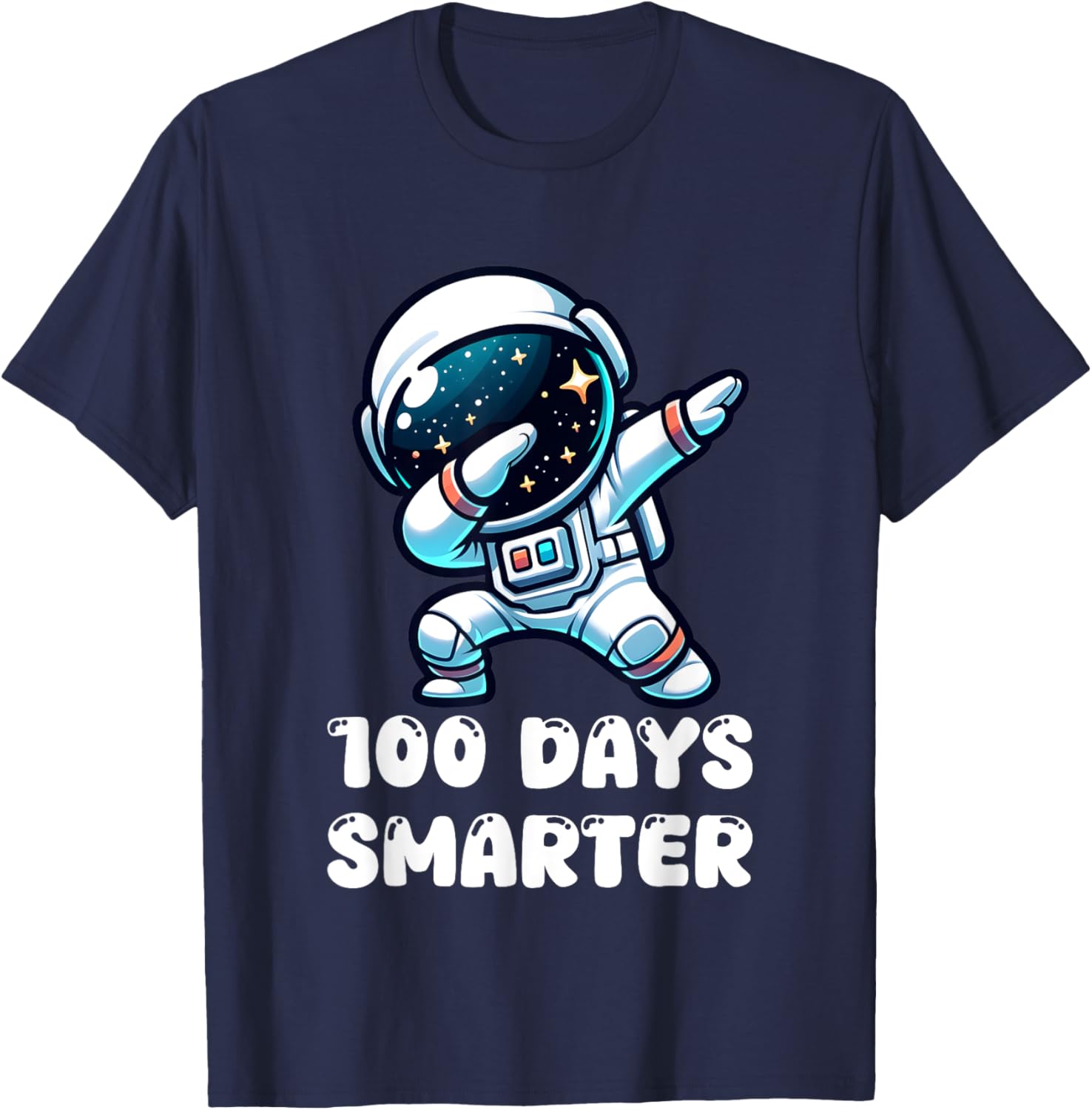 100 Days Smarter Dabbing Astronaut Boys T-Shirt for School Celebration - 8