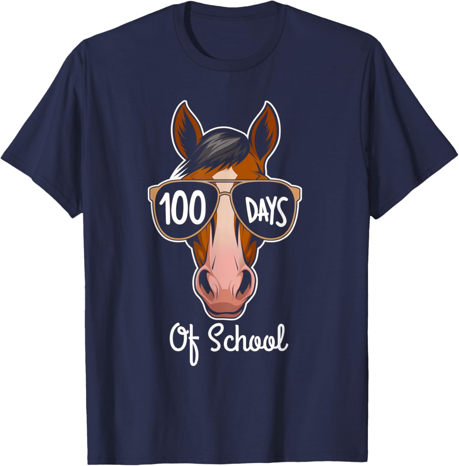 100th Day of School Cool Horse T-Shirt for Kids 100 Days Smarter - 2