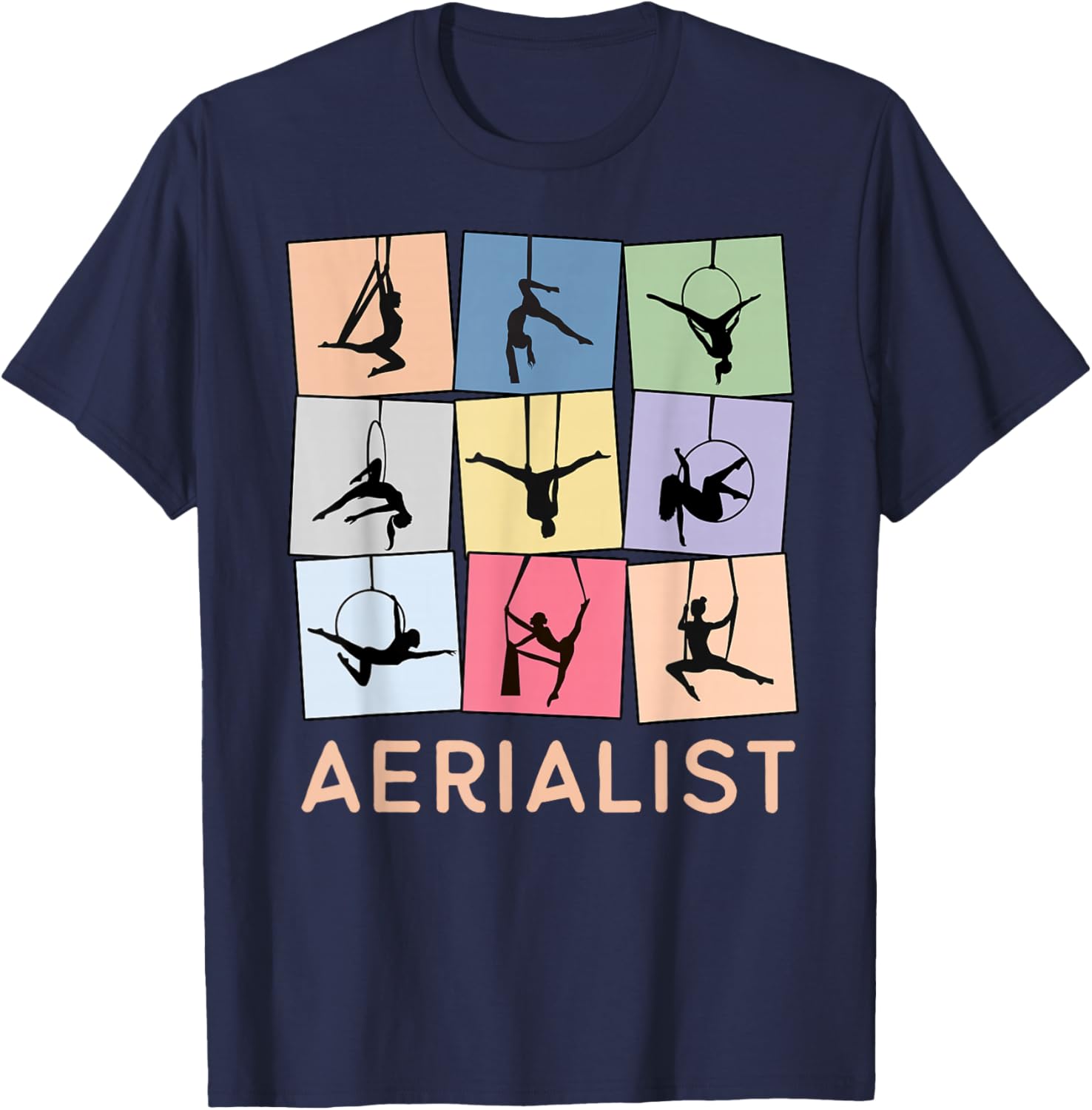 Fun Retro Aerialist T-Shirt for Aerial Hoop Lovers and Gift Ideas - 16