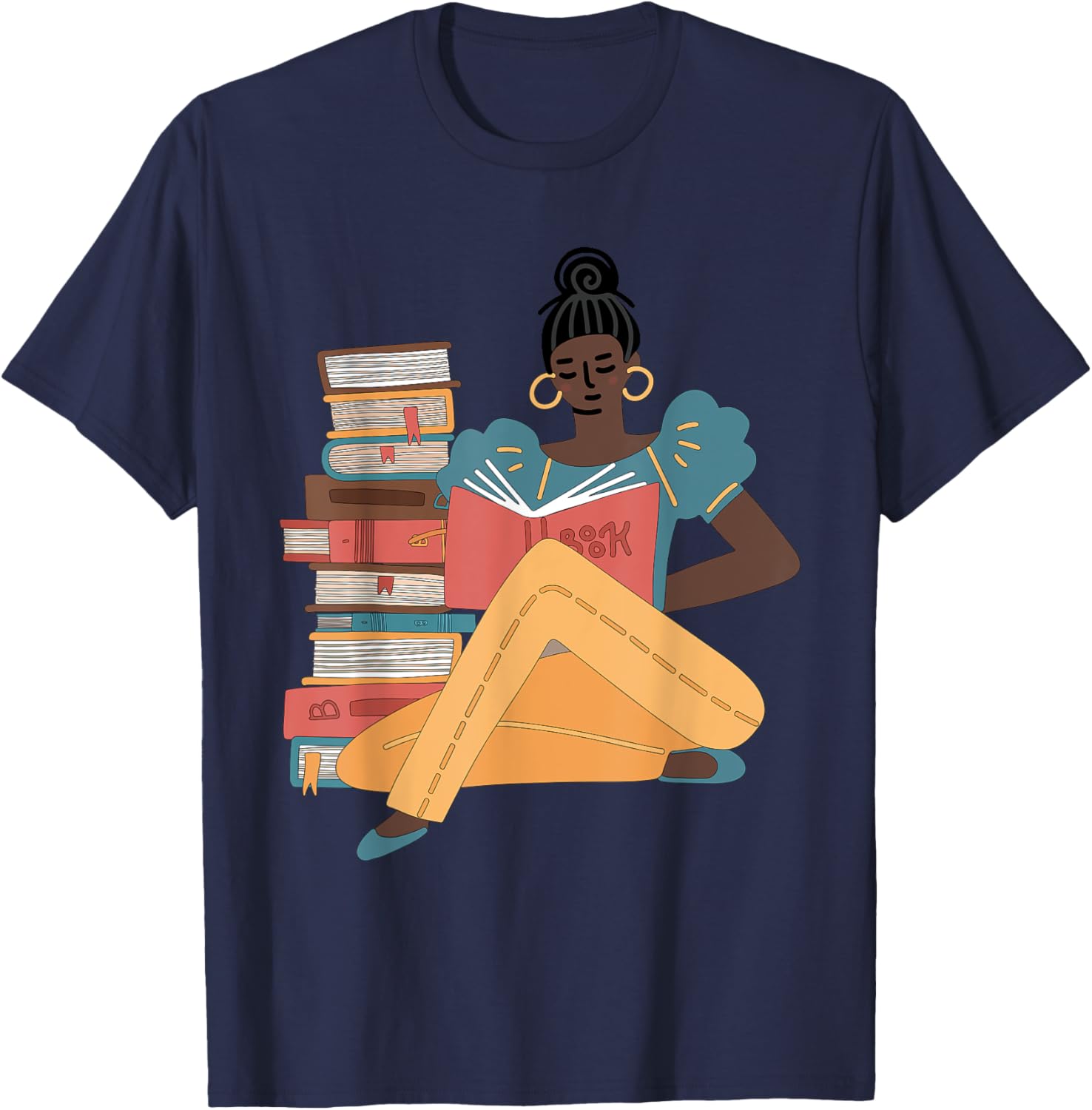 Black Brown Girls Read Books T-Shirt for Bookish Afro American Librarians - 25