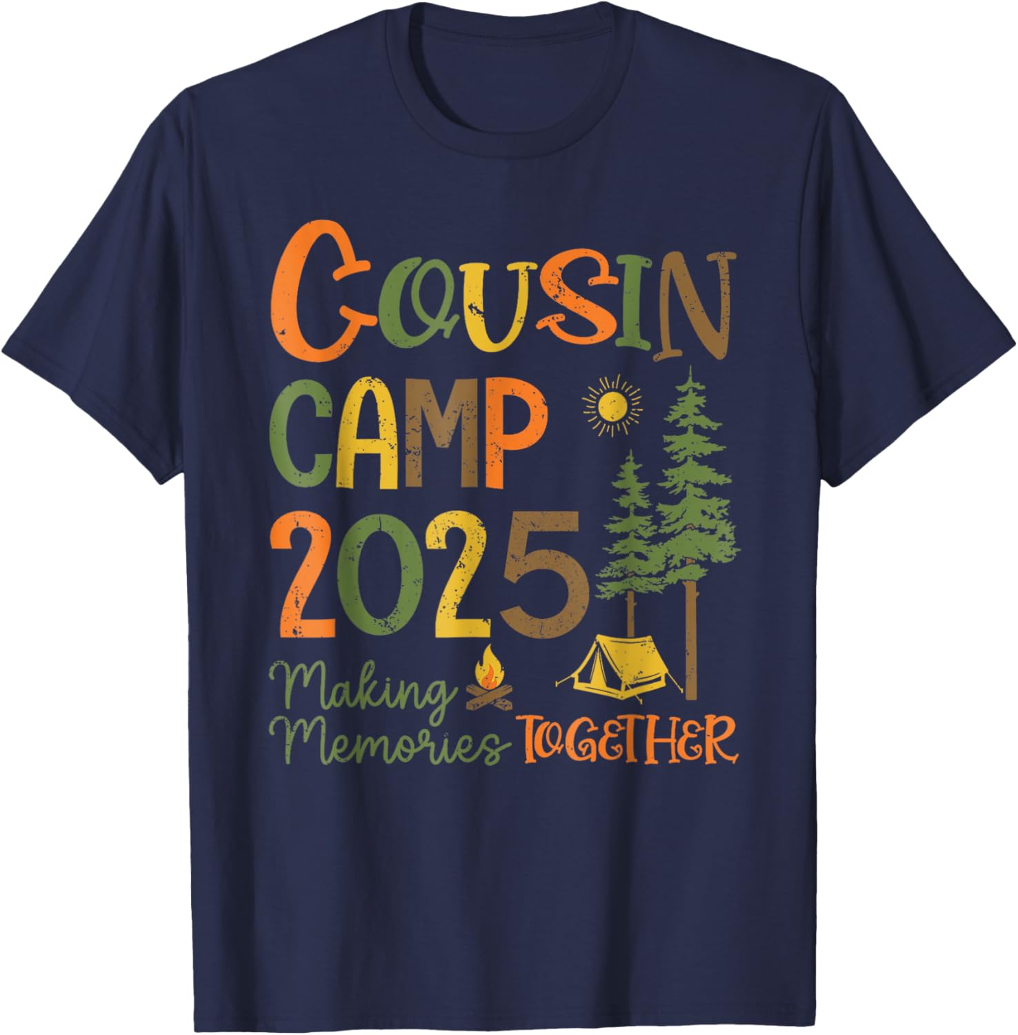 Cousin Camp 2025 Matching T-Shirts for Family Fun and Memories - 15