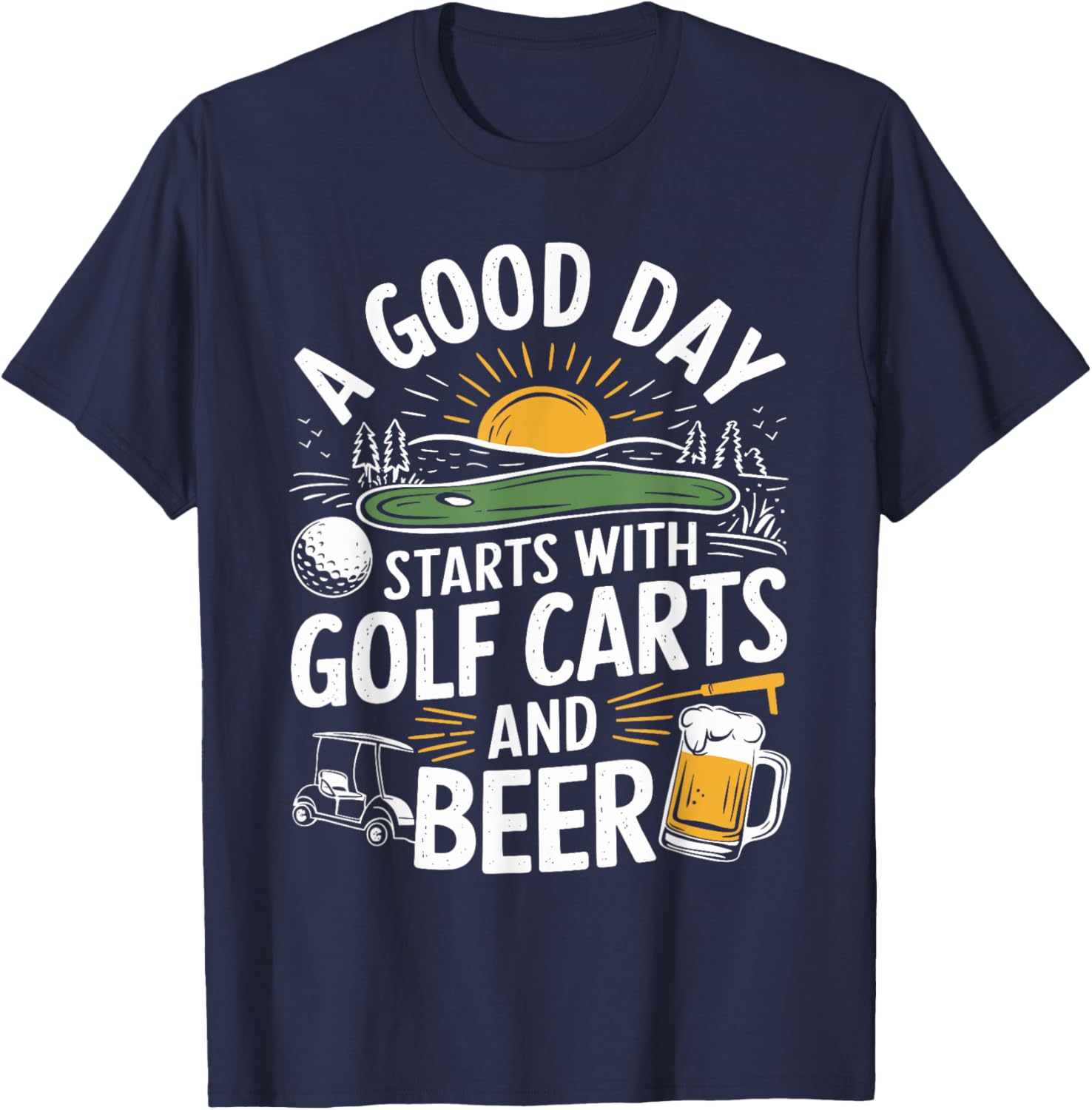 Golf Carts and Beer T-Shirt for Golf Lovers – Perfect Gift for Golfers - 21
