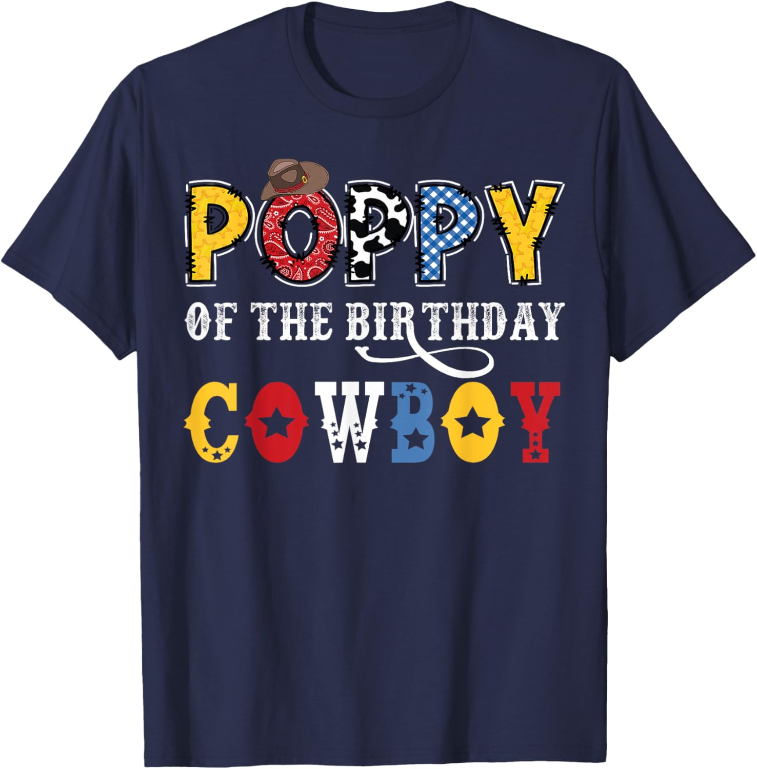 Poppy Birthday Cowboy Western Rodeo T-Shirt for Fun Celebrations - 3