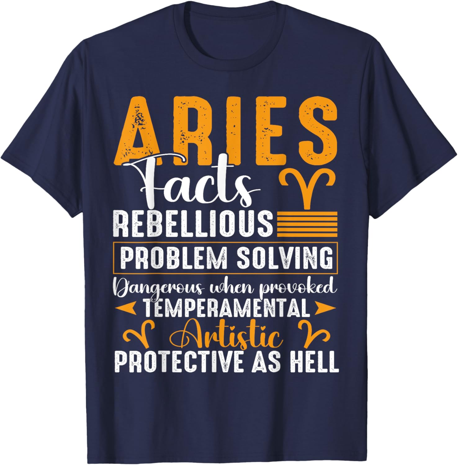 Aries Zodiac Facts T-Shirt for March April Birthdays - Fun Astrology Style - 17