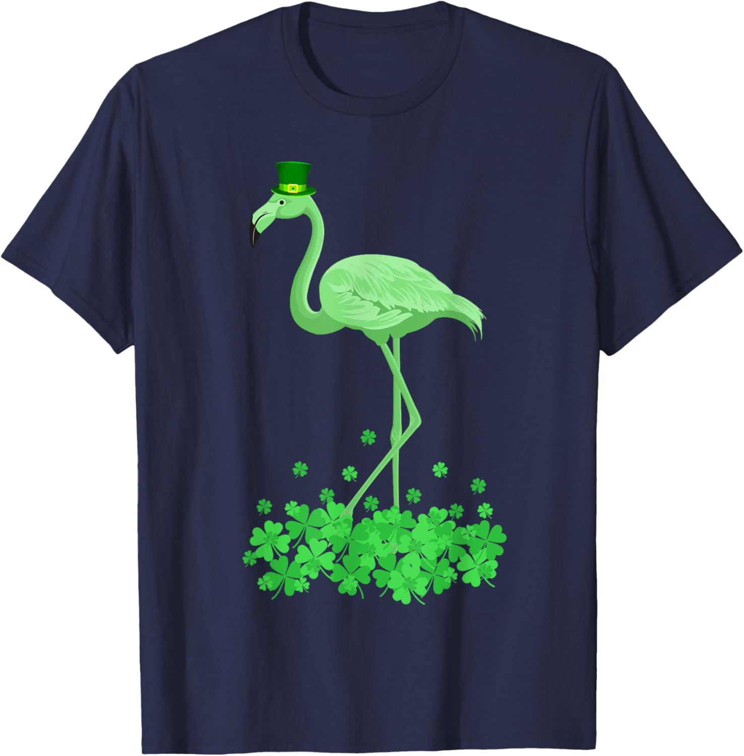 Lucky Leprechaun Flamingo T-Shirt for St Patrick's Day Fun - 7