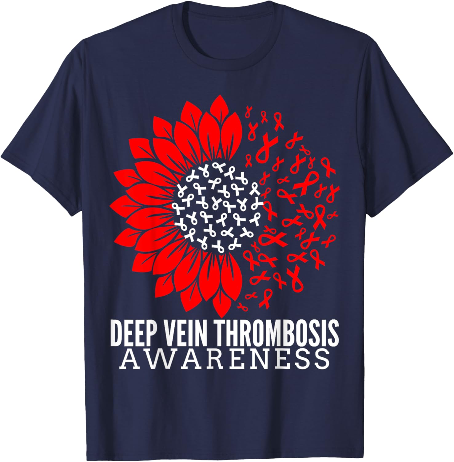 DVT Fighter Sunflower Ribbon T-Shirt for Deep Vein Thrombosis Awareness - 4