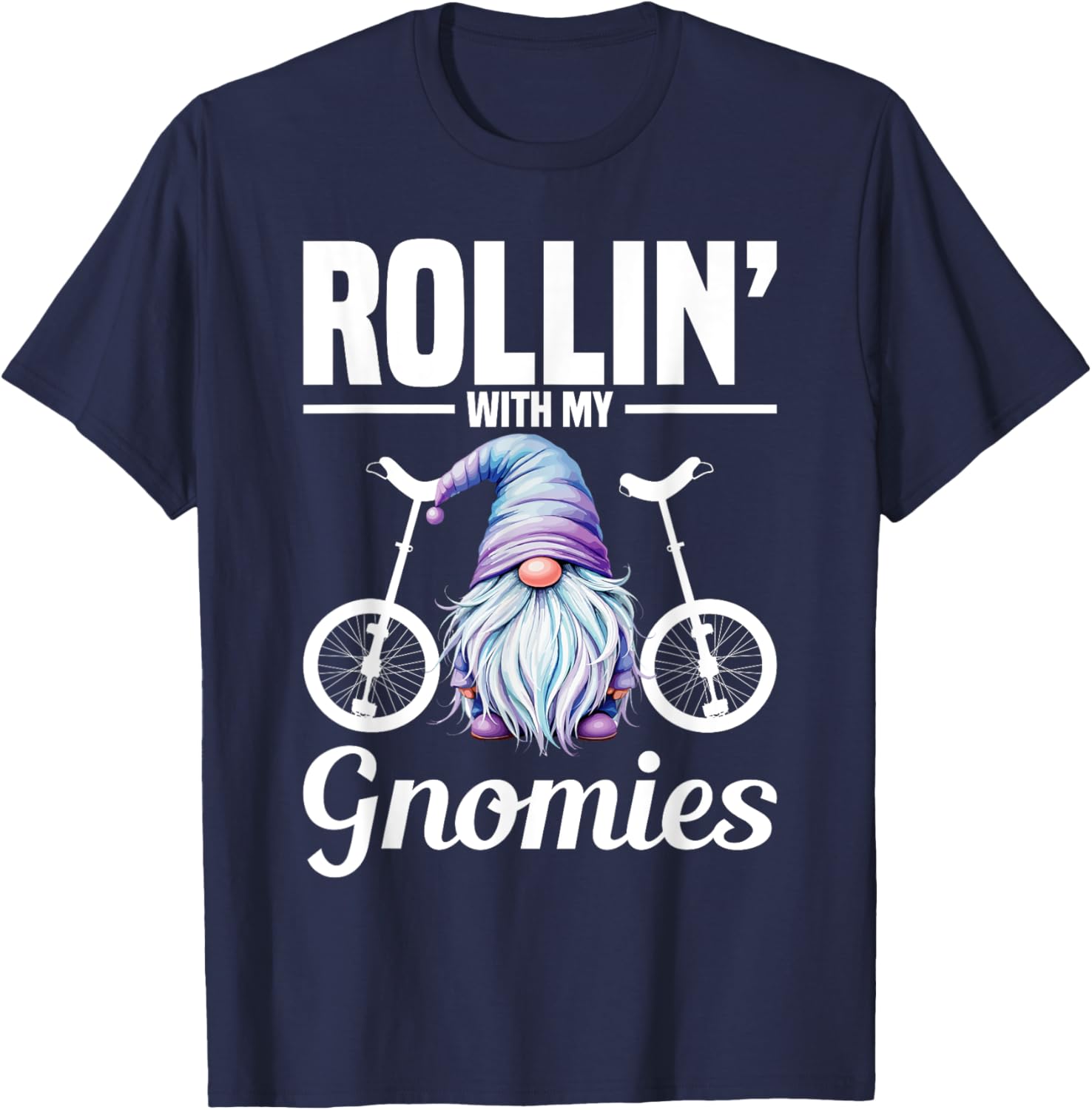 Monocycle Riding Gnomies Unicyclist T-Shirt Fun Apparel for Cyclists - 6