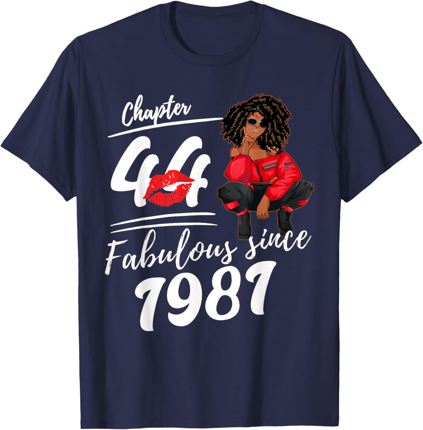 Fabulous Since 1981 Birthday Queen T-Shirt for Women - 44th Birthday Gift - 3