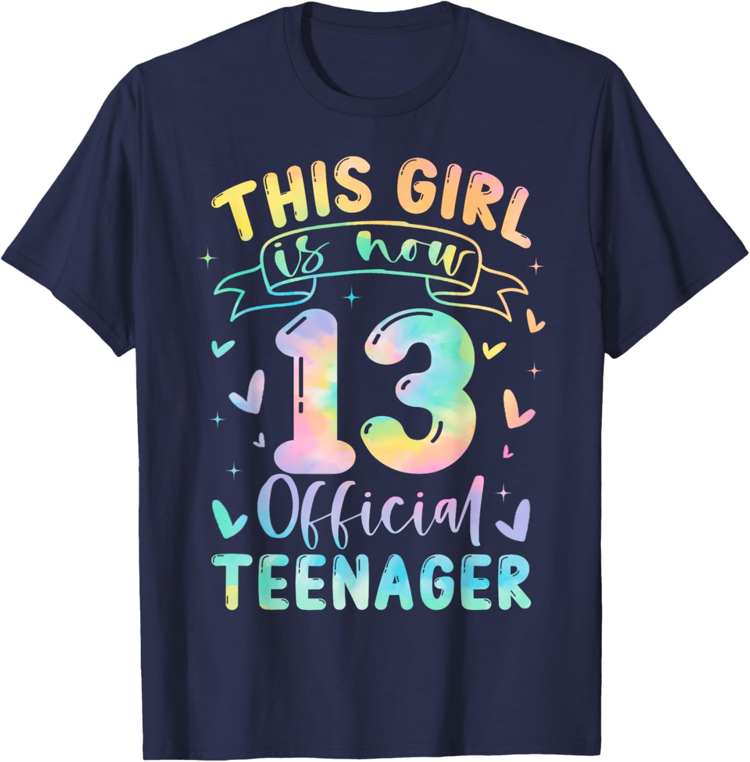 Cute 13th Birthday T-Shirt for Girls Official Teenager Celebration Gift - 8