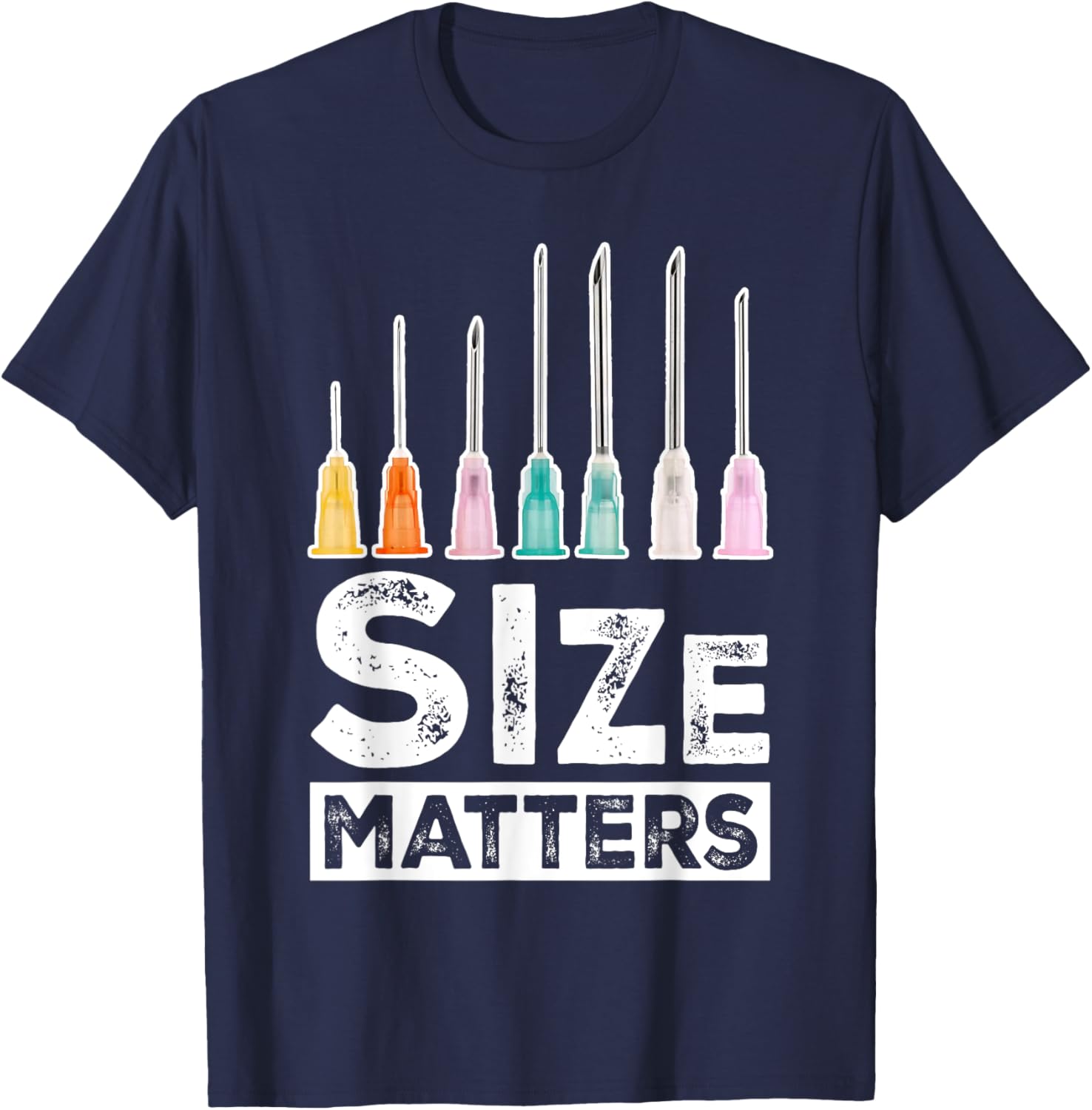 Size Matters Nurse Hypodermic Needle T-Shirt Fun Medical Apparel - 7