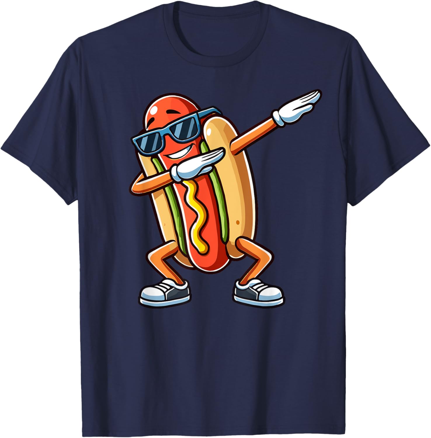 Funny Dabbing Hotdog Sunglasses Kids T-Shirt for Dog and Hotdog Lovers - 26