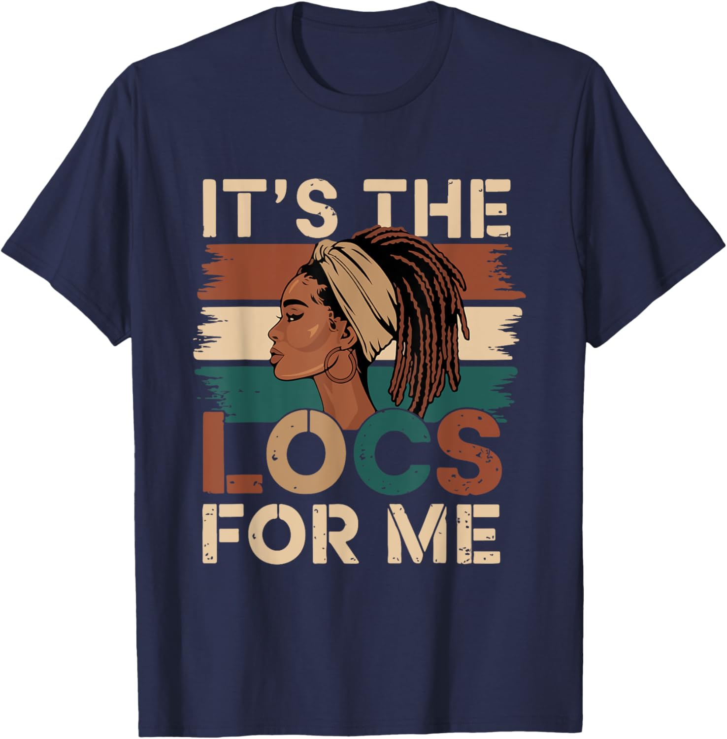 Stylish It's the Locs For Me Dreadlocks T-Shirt for Black Women - 5