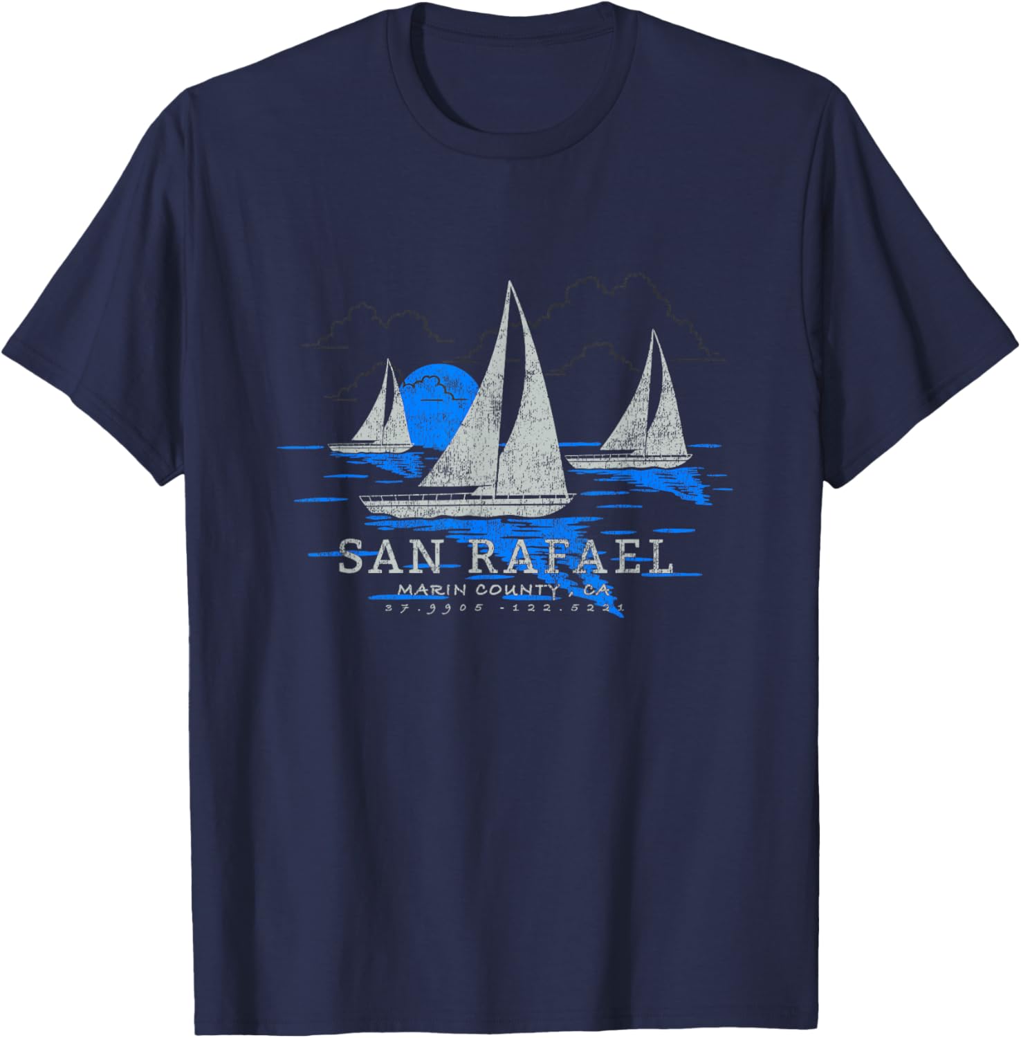San Rafael California Yachting Souvenir T-Shirt for Nautical Lovers - 3