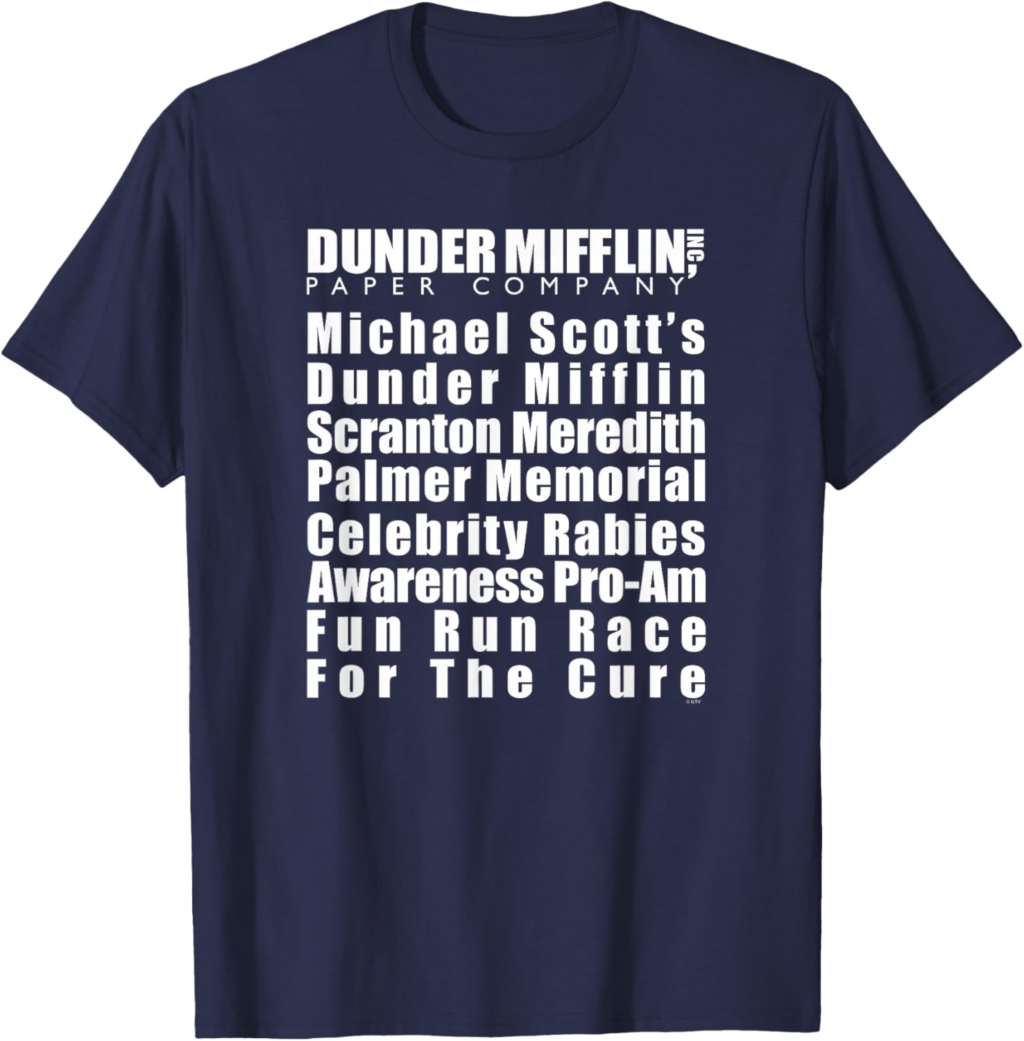 Michael Scott Fun Run T-Shirt with Dunder Mifflin Logo - Office Gear - 6
