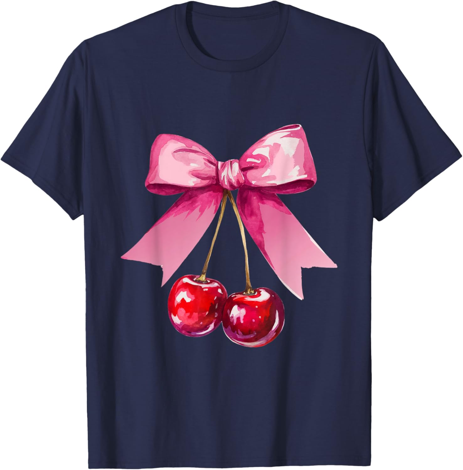 Kawaii Cherry Pink Bow T-Shirt for Cute Valentine's Day Style - 23