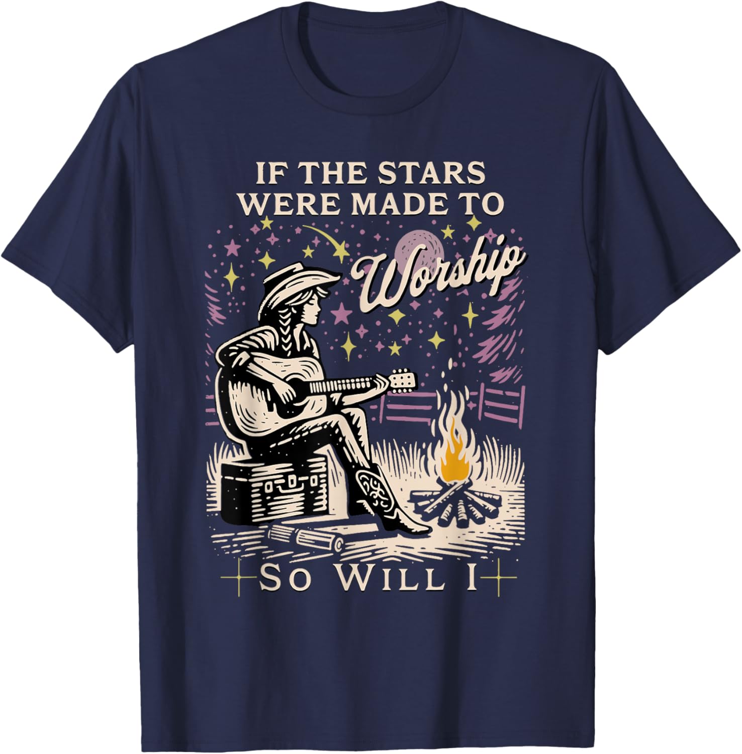 If The Stars Were Made To Worship So Will I T-Shirt for Believers - 4