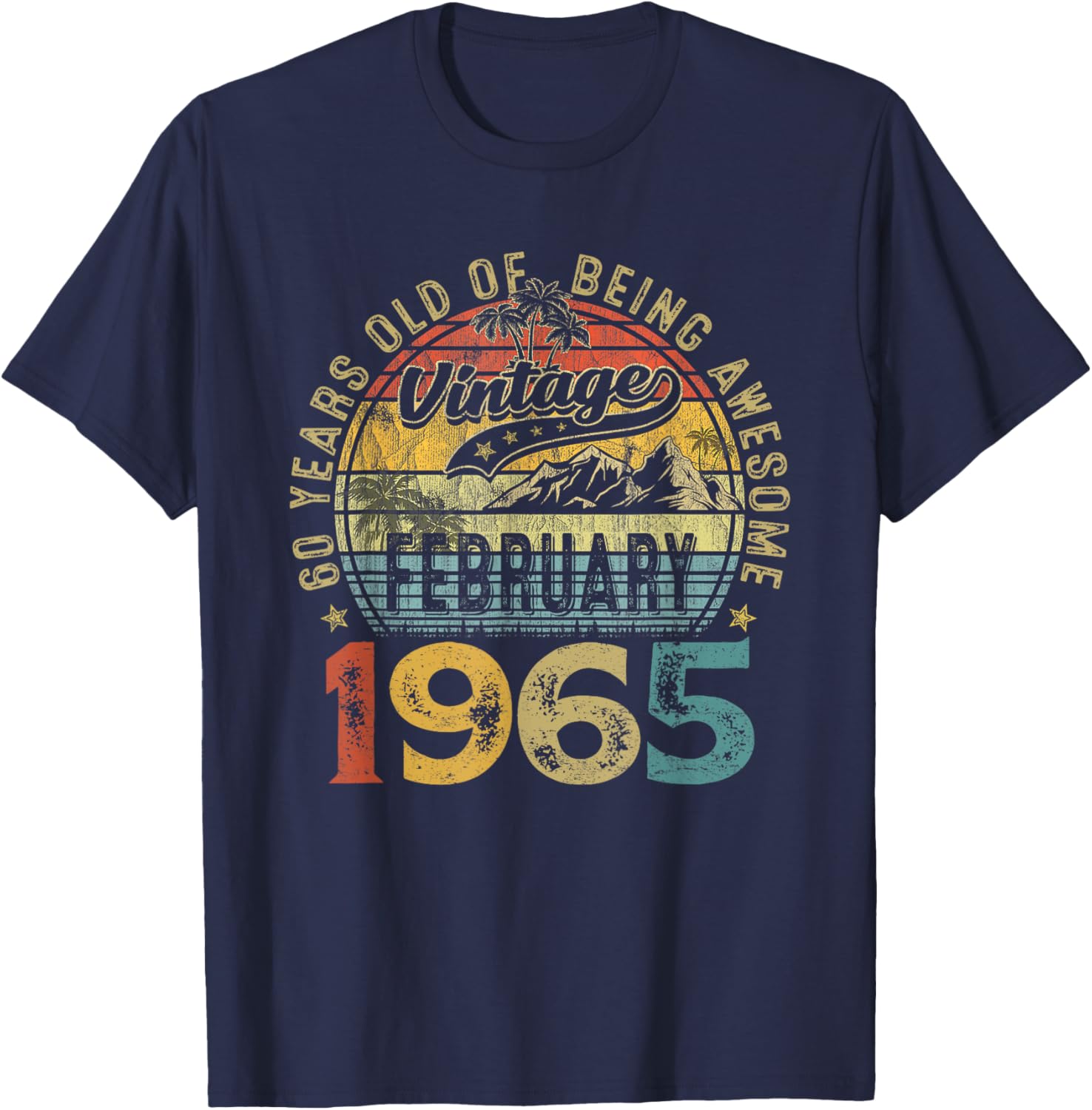 Vintage Retro 60th Birthday T-Shirt for February 1965 Celebration - 26
