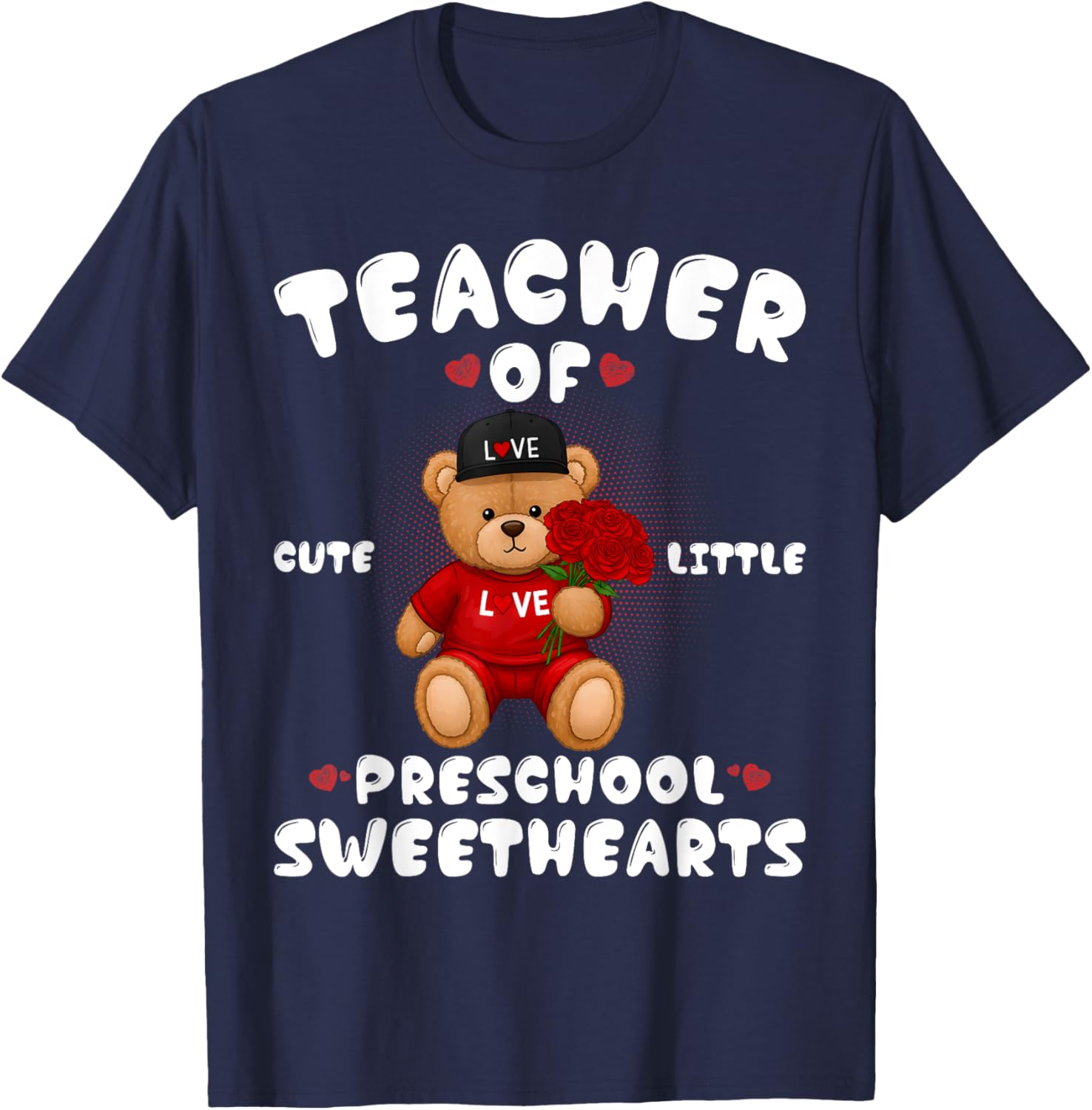 Cute Valentine's Day T-Shirt for Preschool Teachers in Love - 8