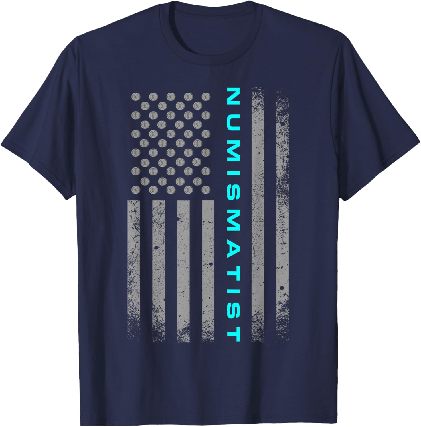 Funny American Flag Numismatist Coin Collector T-Shirt for Enthusiasts - 16