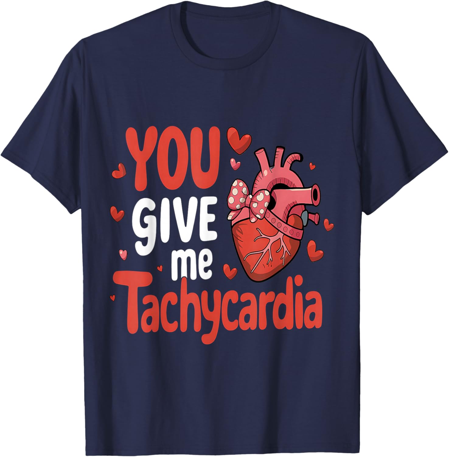Cute You Give Me Tachycardia Nurse Valentines Day Scrub Top for Women - 5