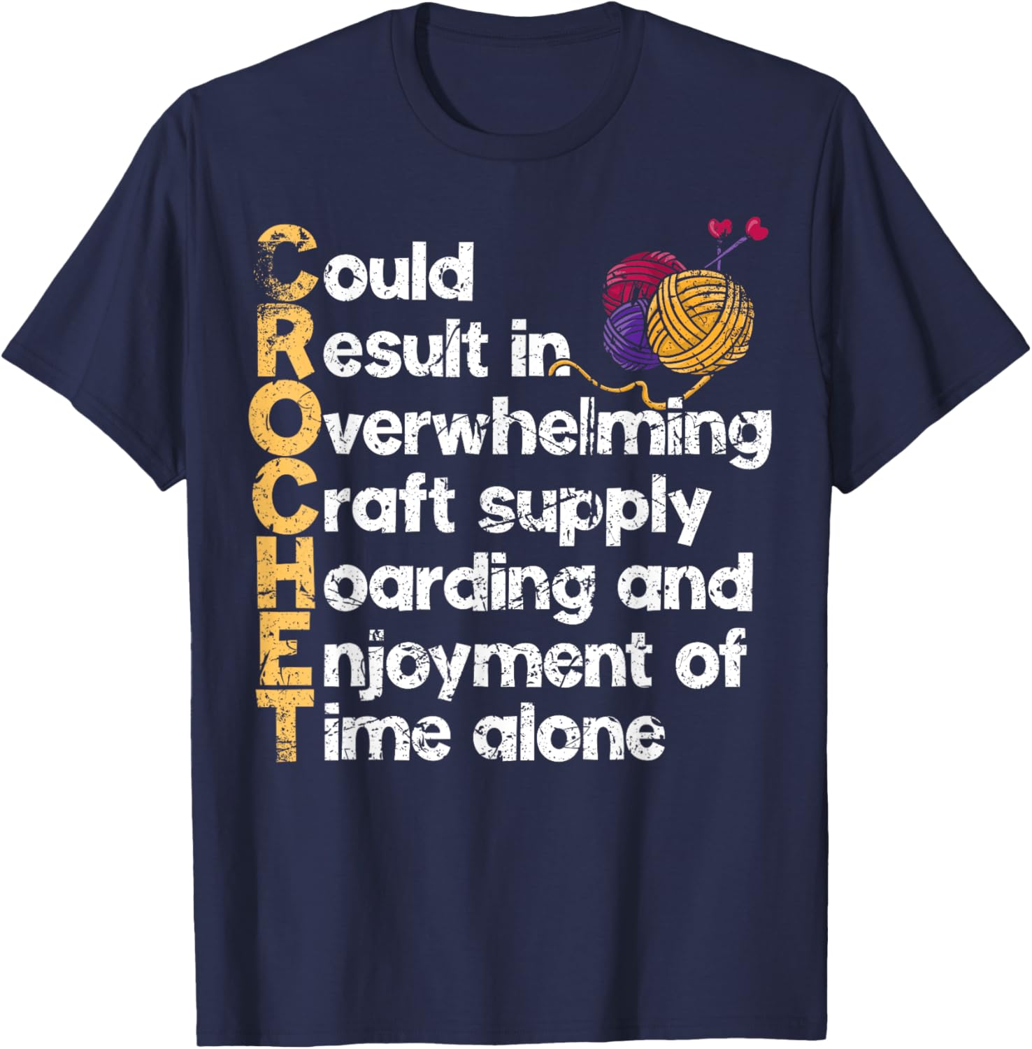 Crochet Crafts T-Shirt for Yarn Lovers - Fun Patterns and Hobbies - 5