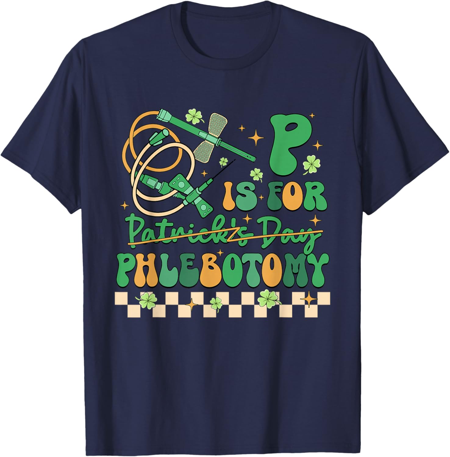 Cute St Patrick's Day T-Shirt for Phlebotomists and Nurses - 8