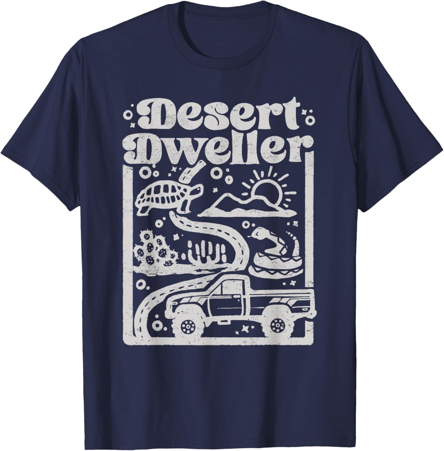 Vintage Desert Dweller Mountain Tee for Vehicle Lovers - Stylish T-Shirt - 24
