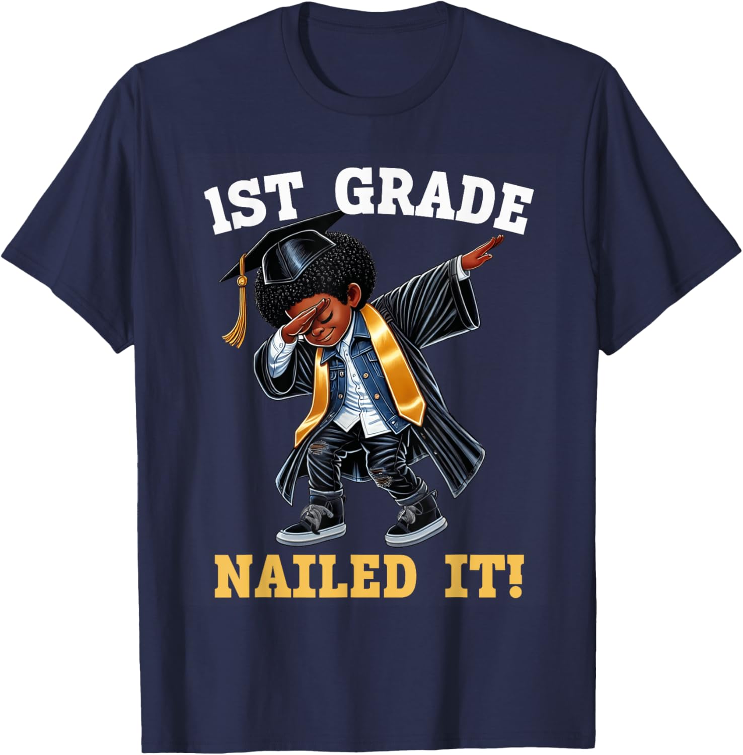 Dabbing Graduation Boys 1st Grade T-Shirt Class of 2025 Fun Apparel - 5