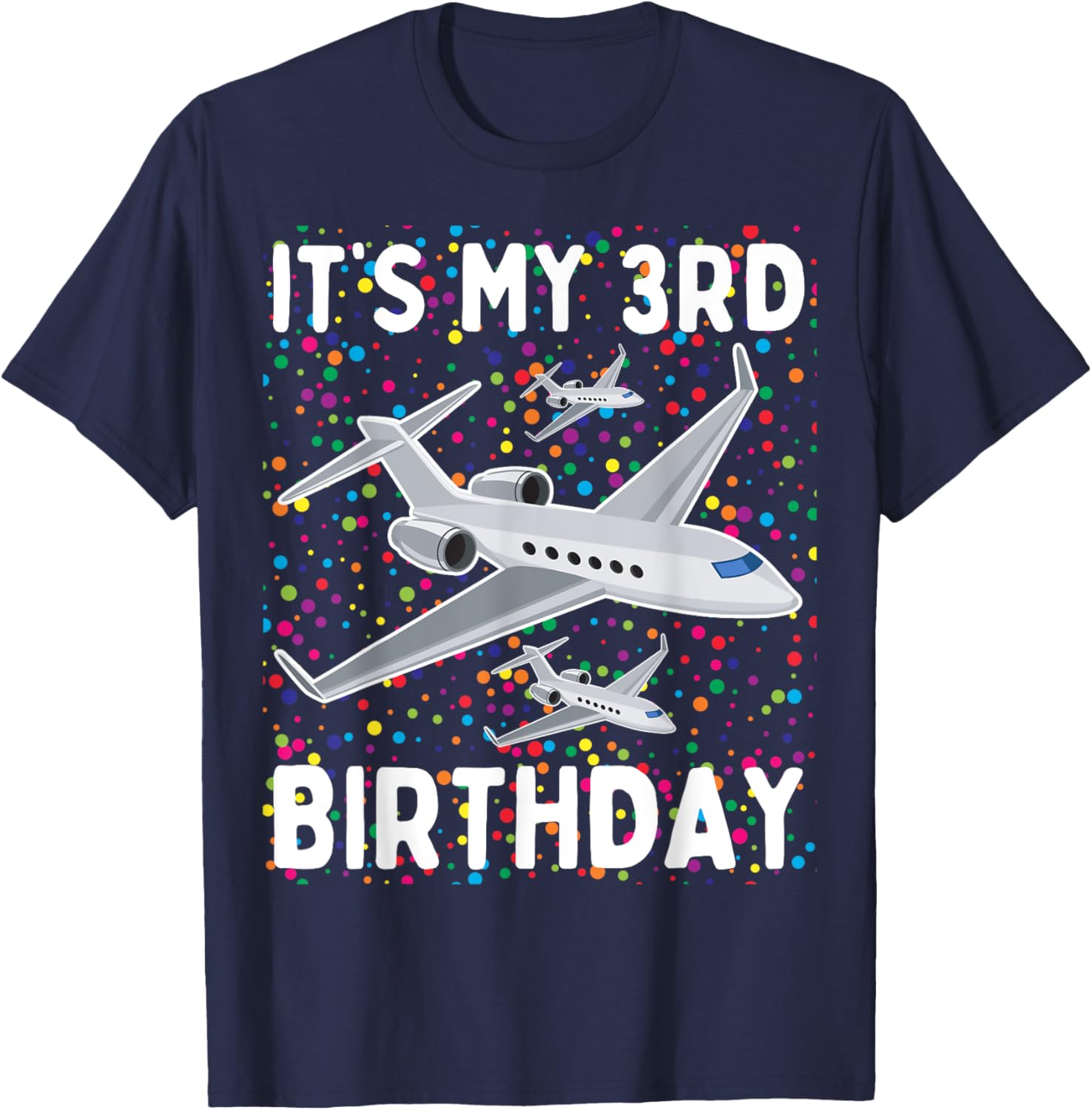 It's My 3rd Birthday Airplane T-Shirt for Boys and Girls - Fun Party Wear - 15