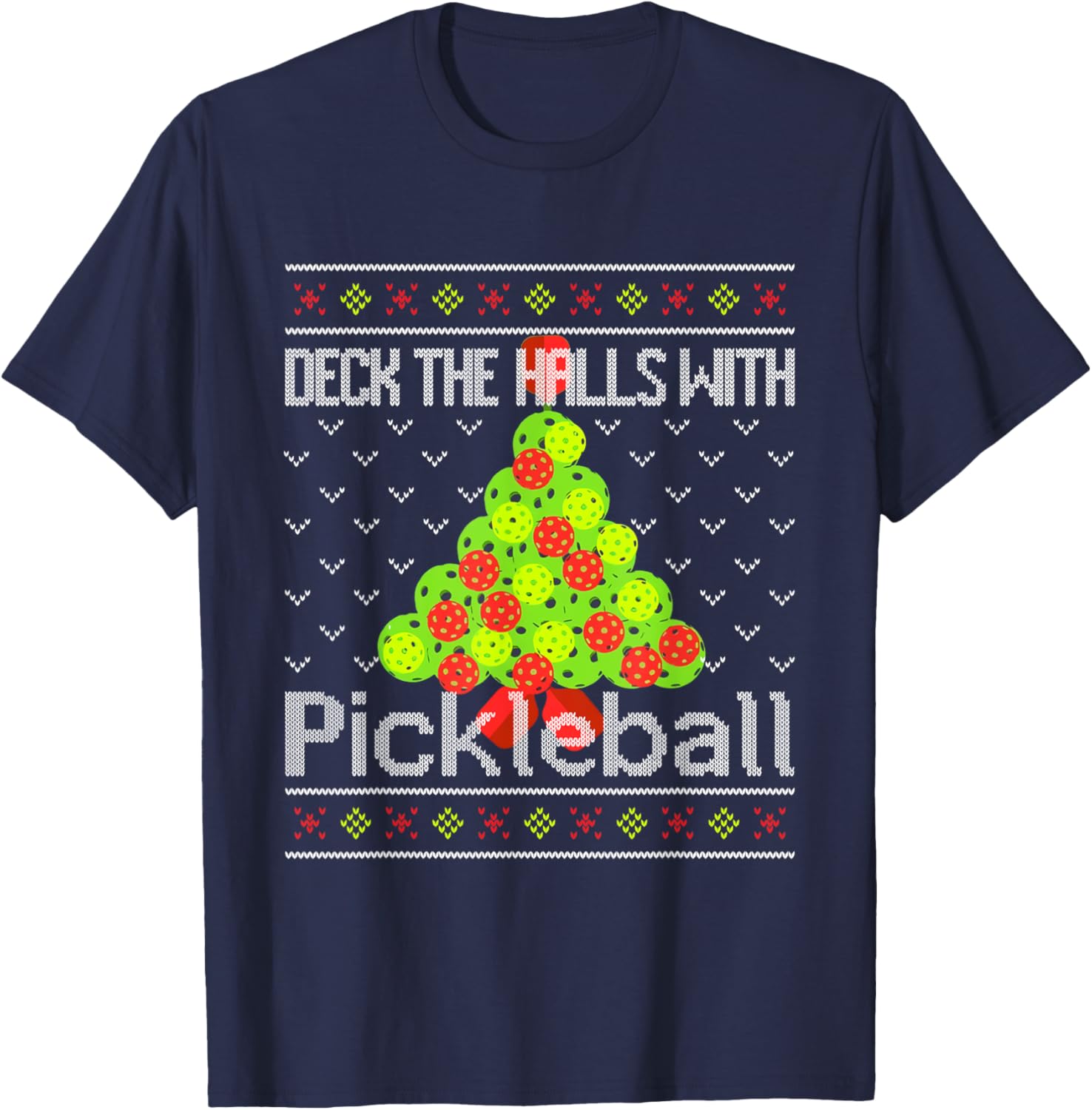 Funny Ugly Christmas Sweater Pickleball Memes T-Shirt for Holiday Cheer - 9