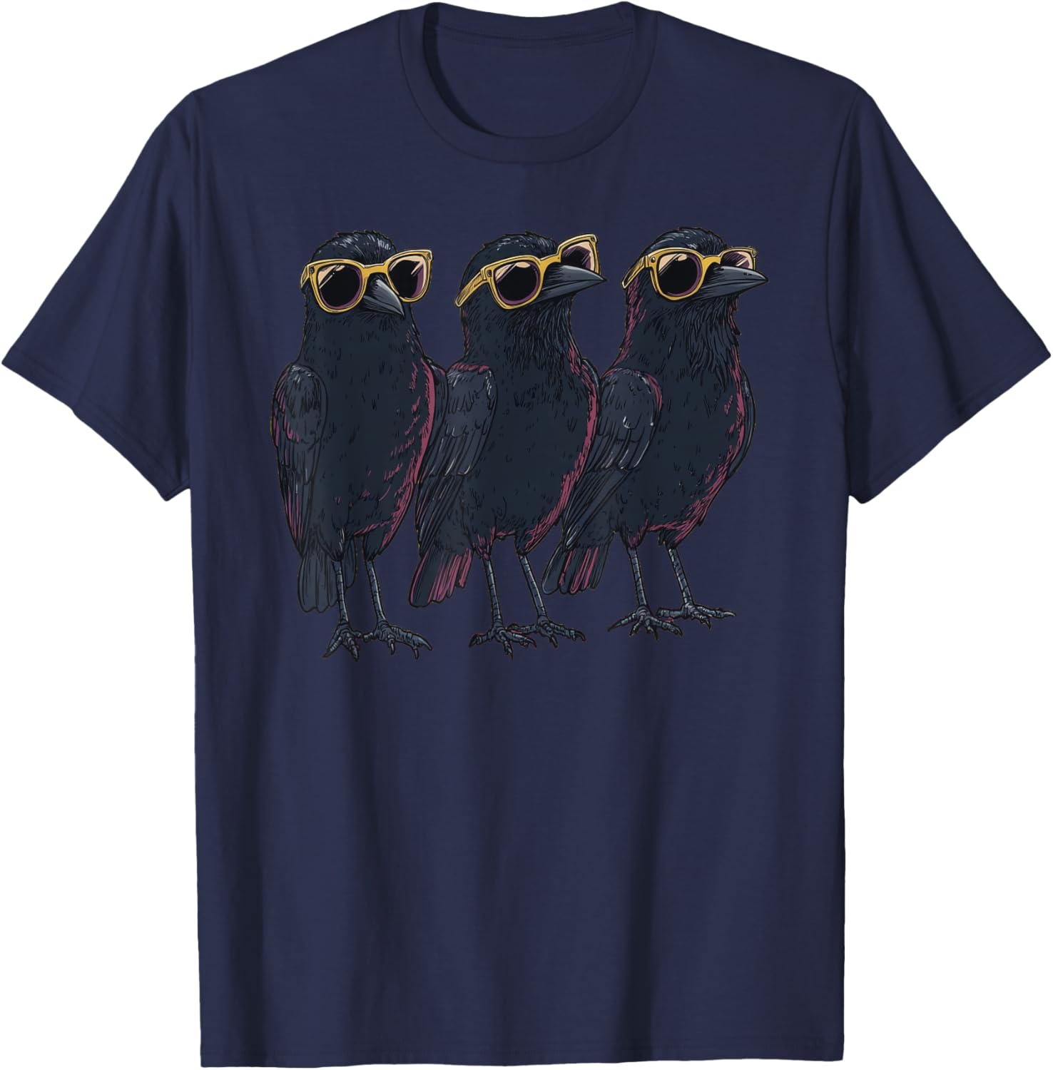 Cool Crow Raven T-Shirt with Sunglasses for Bird Lovers and Trendsetters - 14