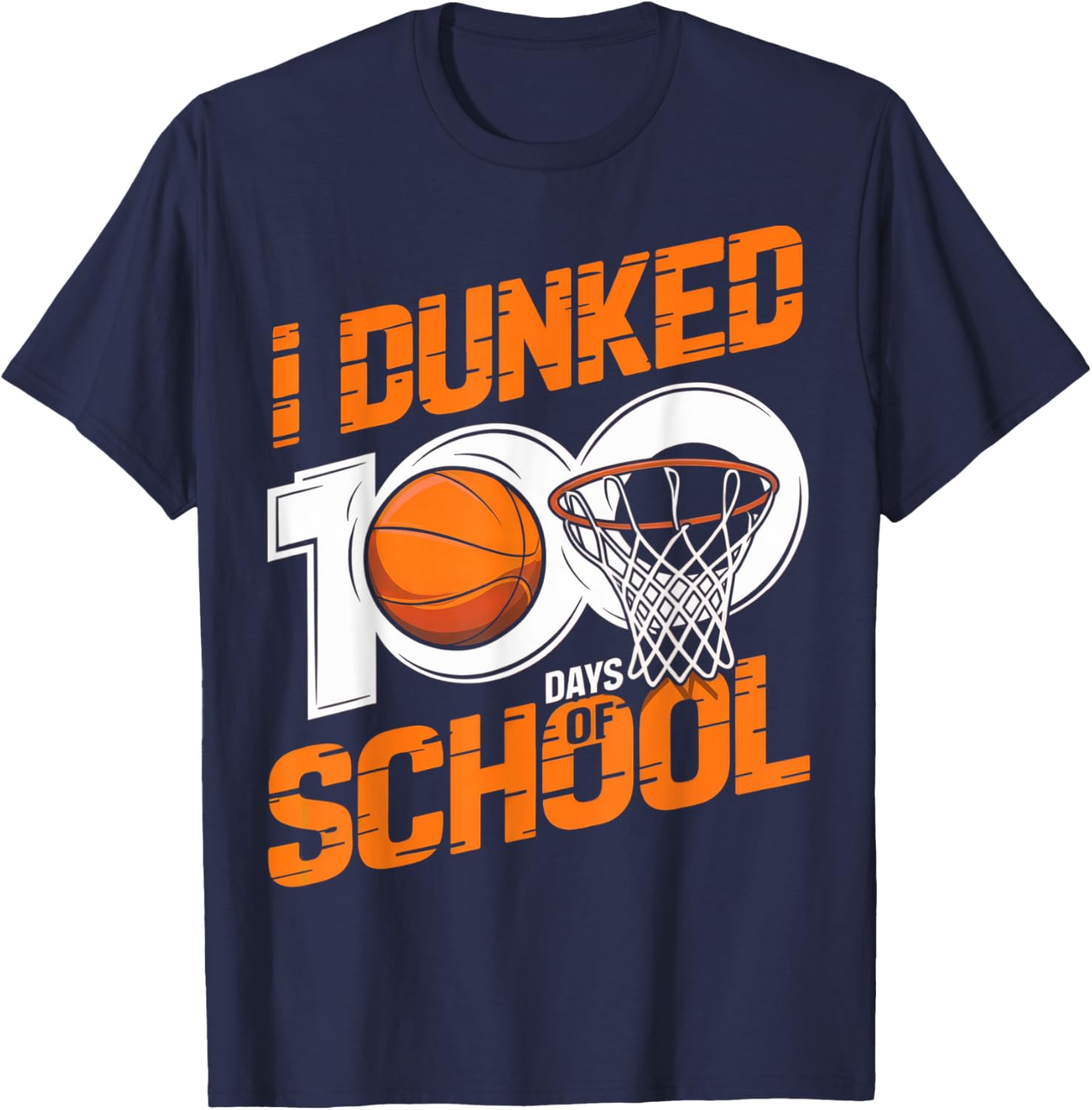 100 Days of School Basketball T-Shirt Fun Design for Kids - 3
