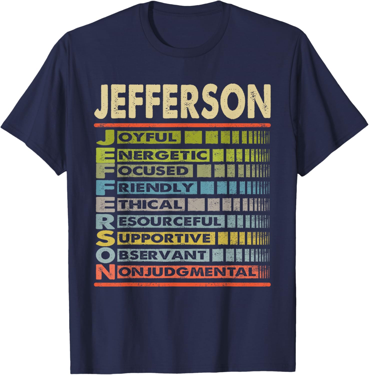 Jefferson Family Name Team T-Shirt Perfect for Family Gatherings - 3