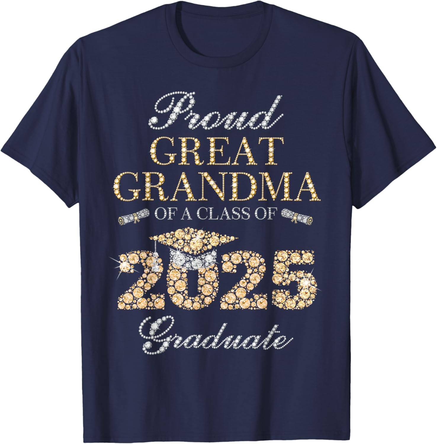 Proud Great Grandma Class of 2025 Graduate T-Shirt Gift for Grandma - 3