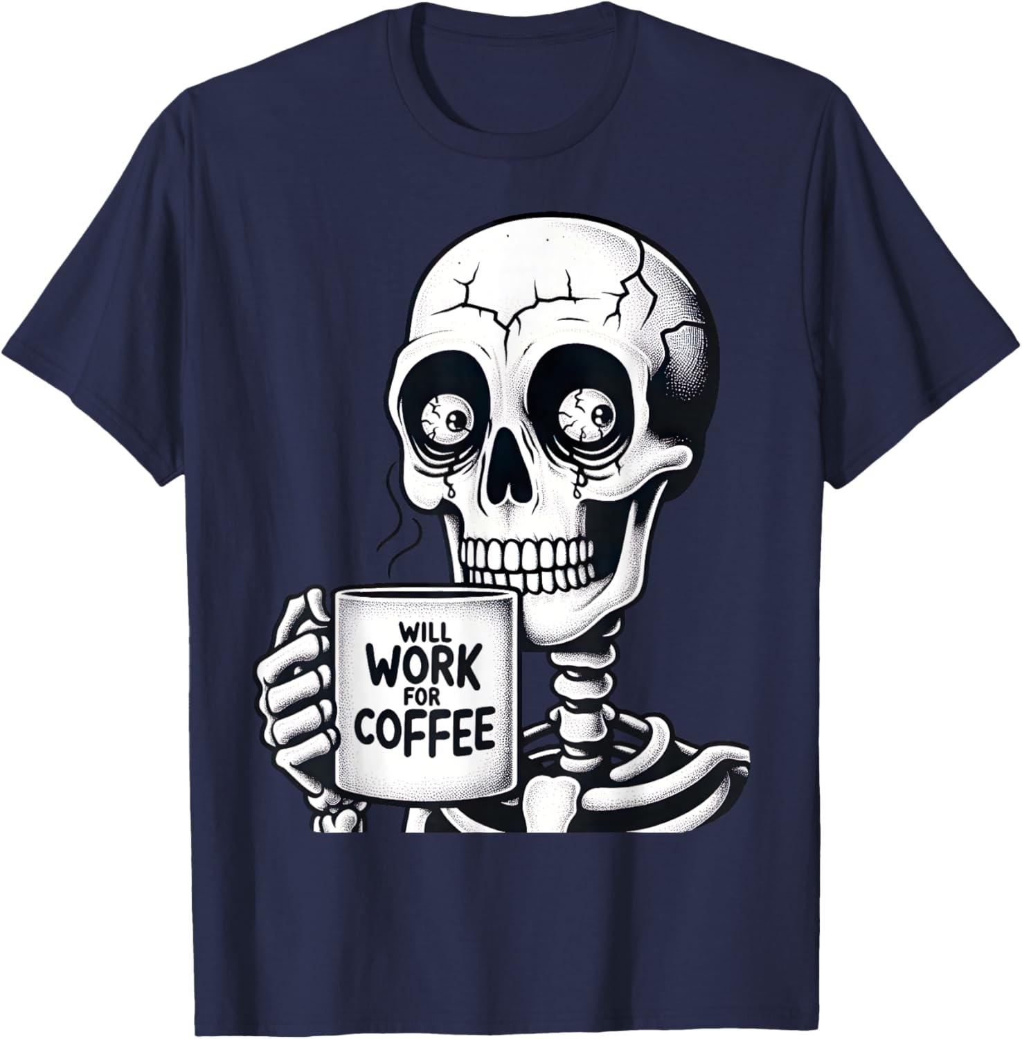 Funny Skeleton Coffee Lover T-Shirt - Perfect Gift for Caffeine Fans - 5
