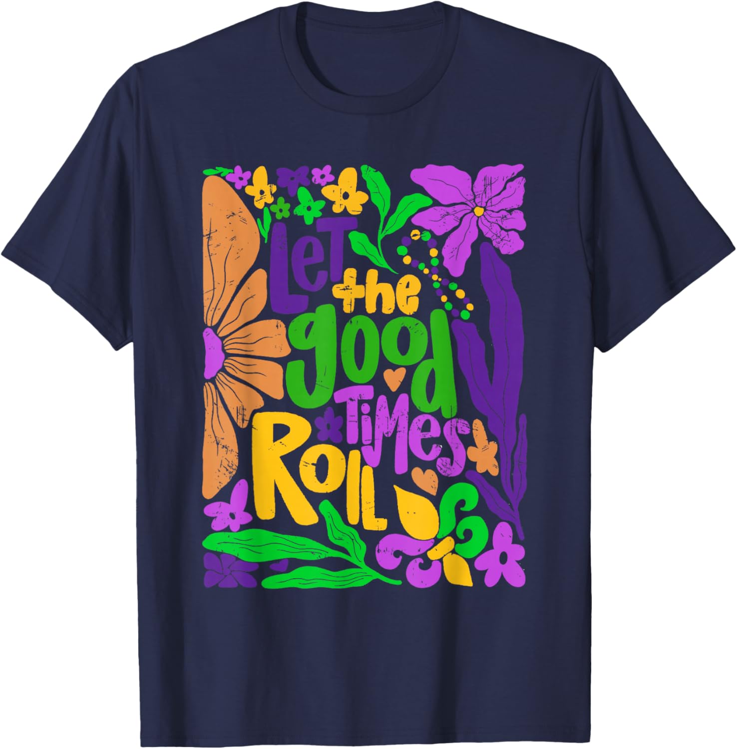 Mardi Gras Let the Good Times Roll Fleur De Lis T-Shirt for All Ages - 15