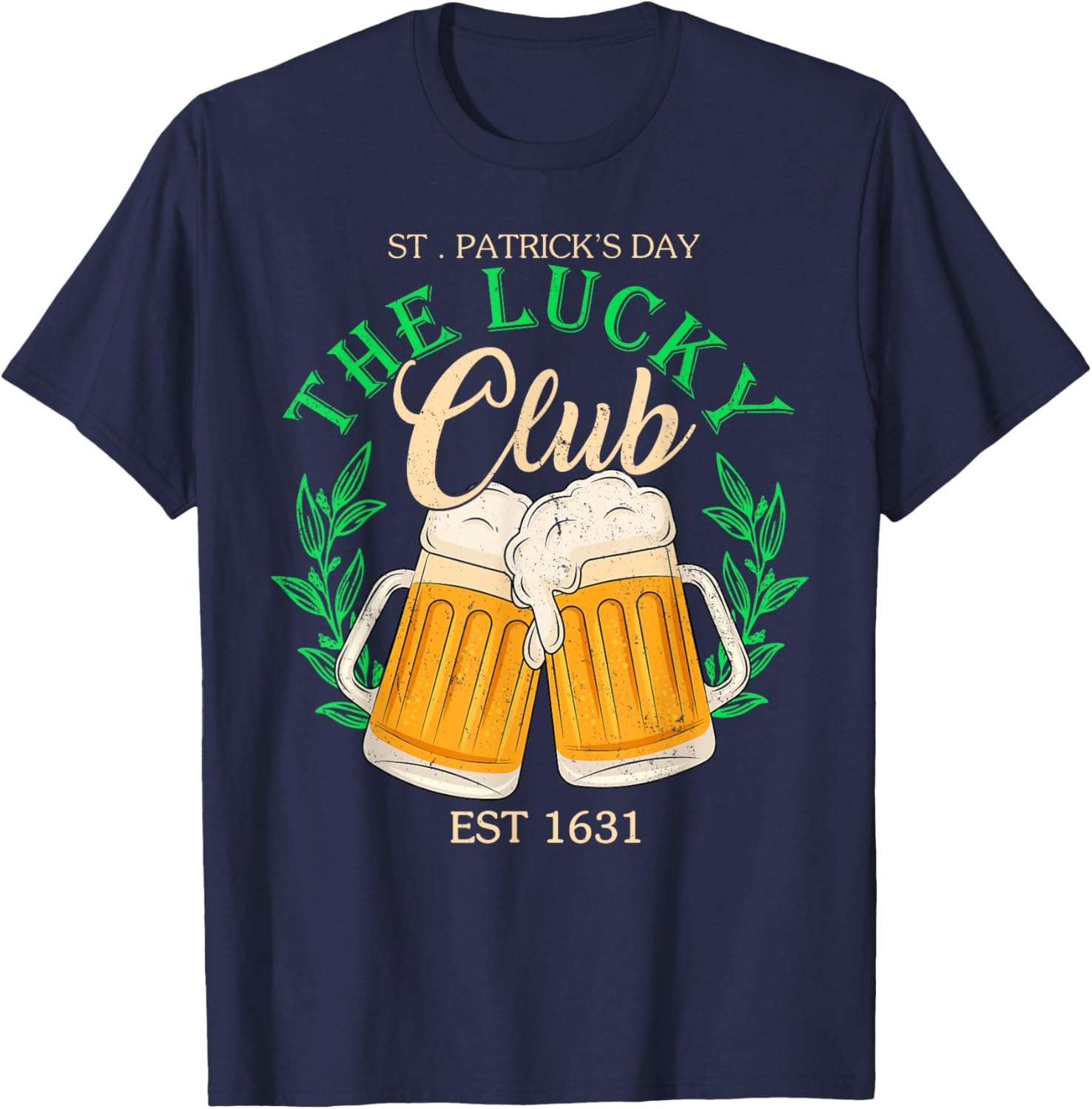 Lucky Club St. Patrick's Day Beer T-Shirt for Irish Group Fun - 28