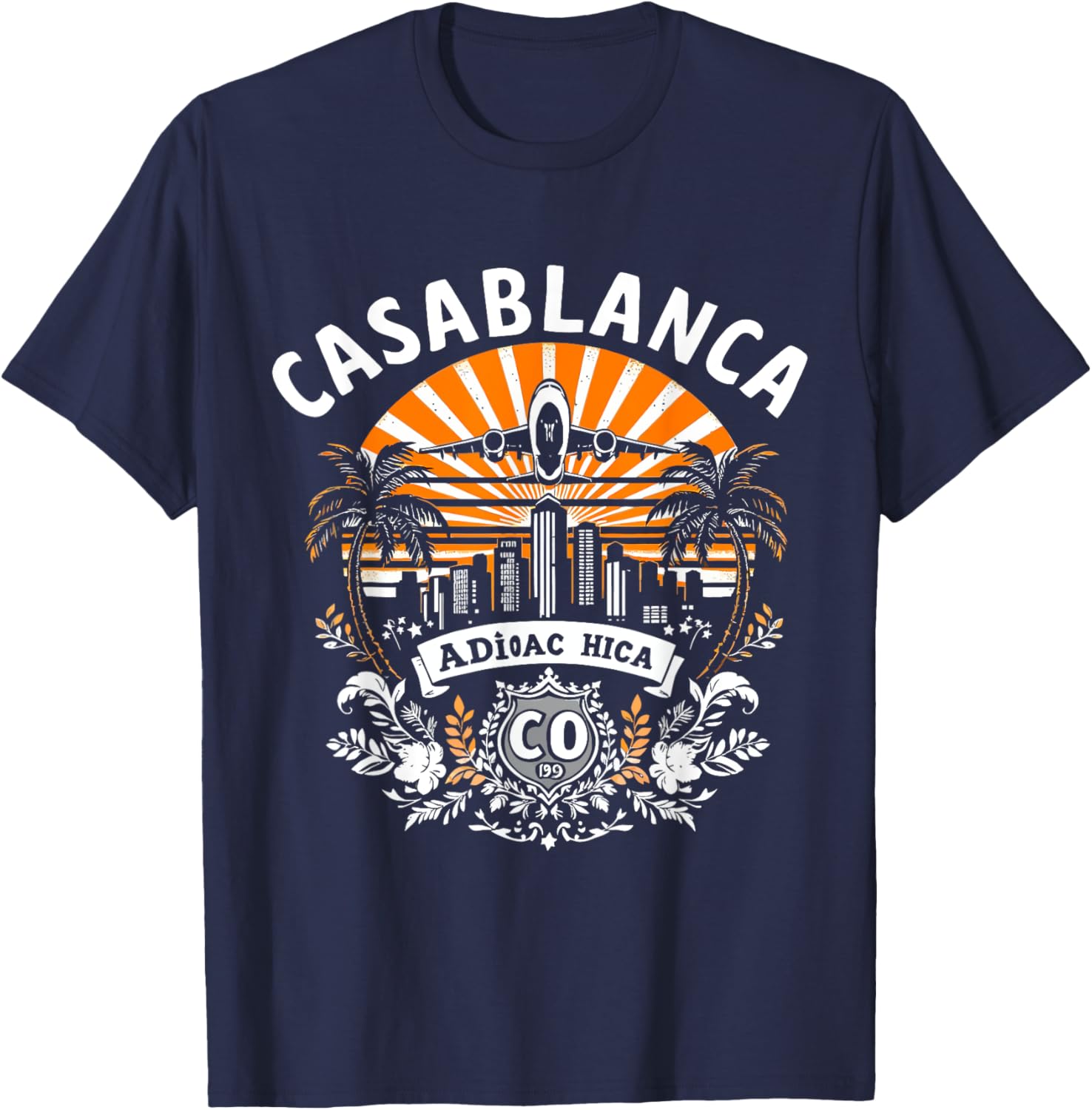 Retro Casablanca Skyline Desert T-Shirt for Stylish Casual Wear - 3