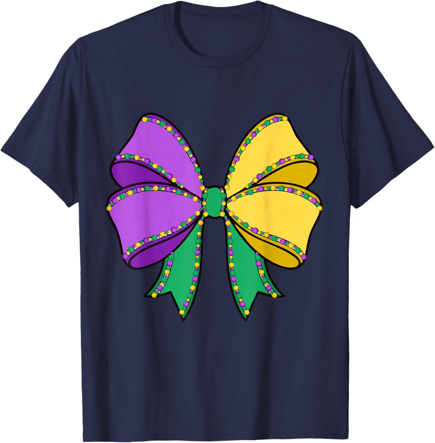 Coquette Bow Mardi Gras T-Shirt for New Orleans Carnival Festivities - 22