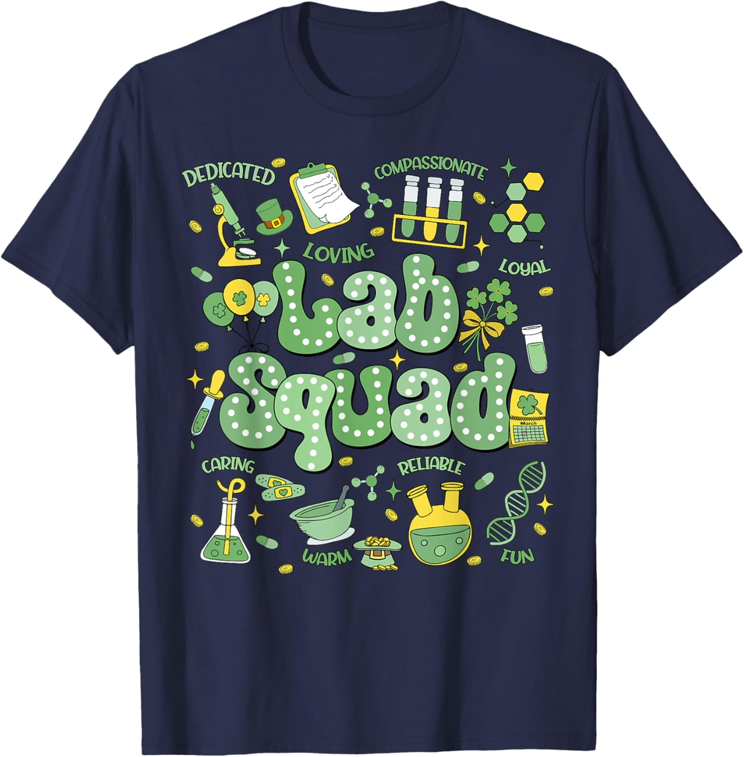 Lab Squad Medical Laboratory Technician St Patrick's Day T-Shirt Fun Design - 9